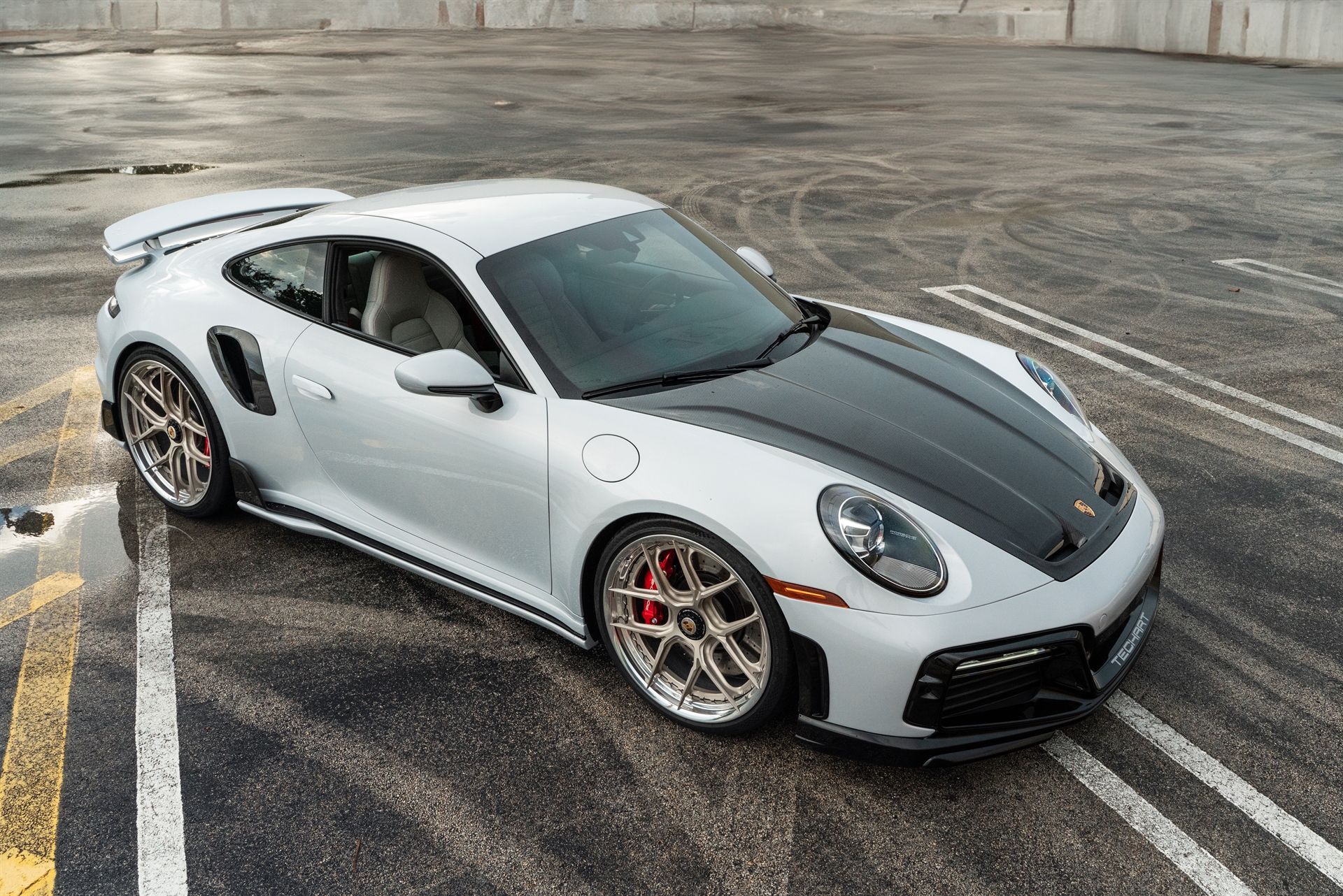 Porsche 992 Turbo S | Ice Gray Metallic| on HRE S101SC | Satin White Gold