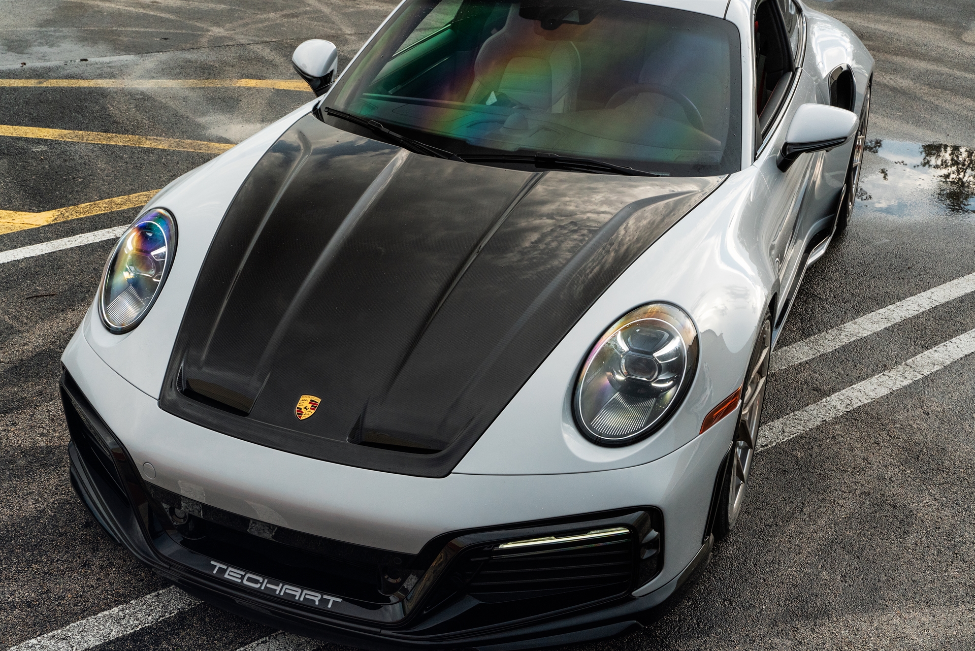 Porsche 992 Turbo S | Ice Gray Metallic| on HRE S101SC | Satin White Gold