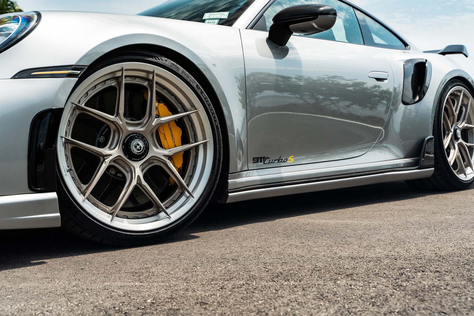 TECHART 992 Turbo S | GT Silver | on HRE S101SC | Satin White Gold