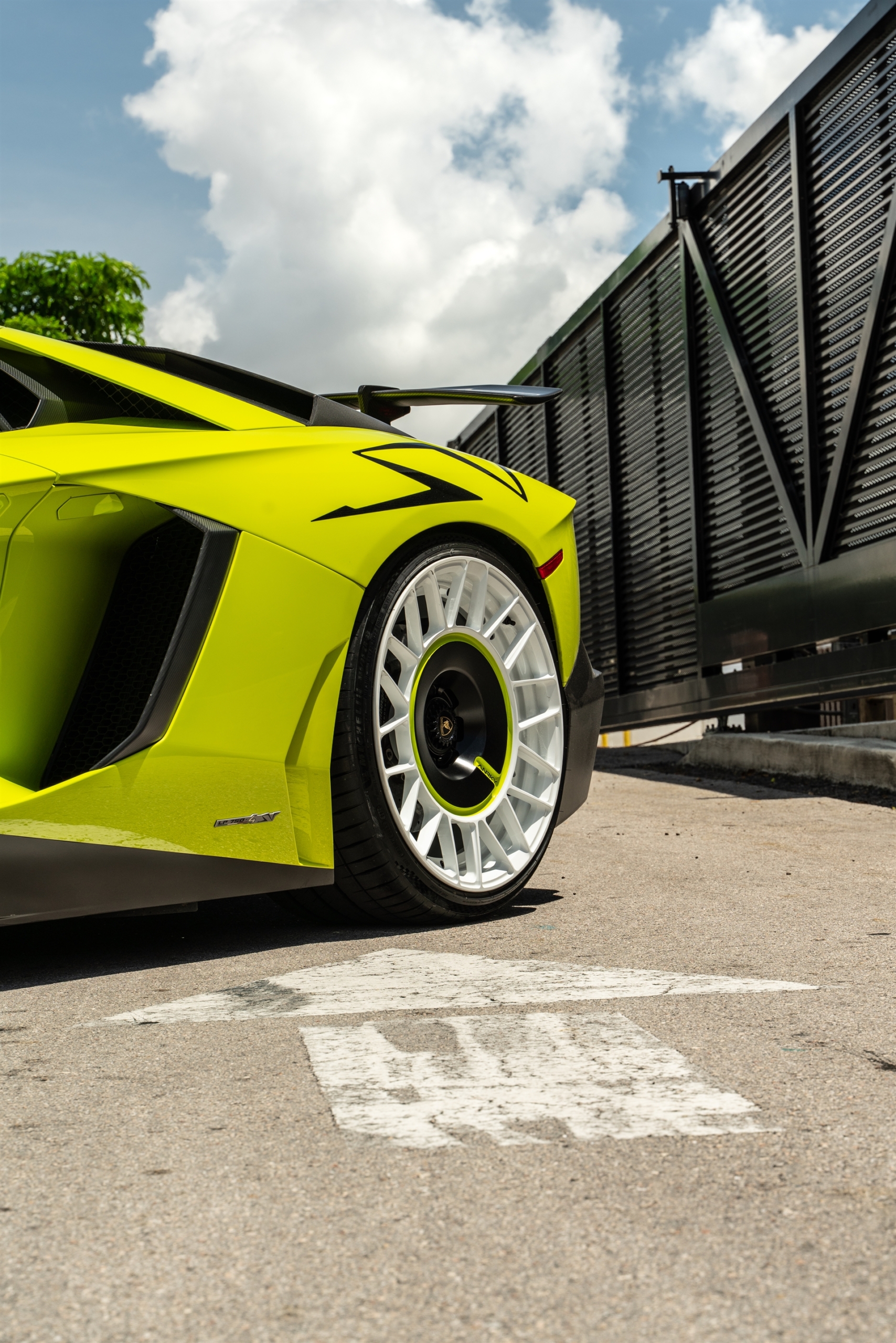 Lamborghini Aventador SV | Verde Scandal | on ANRKY AN20 + AN20 AEROSport | Gloss White