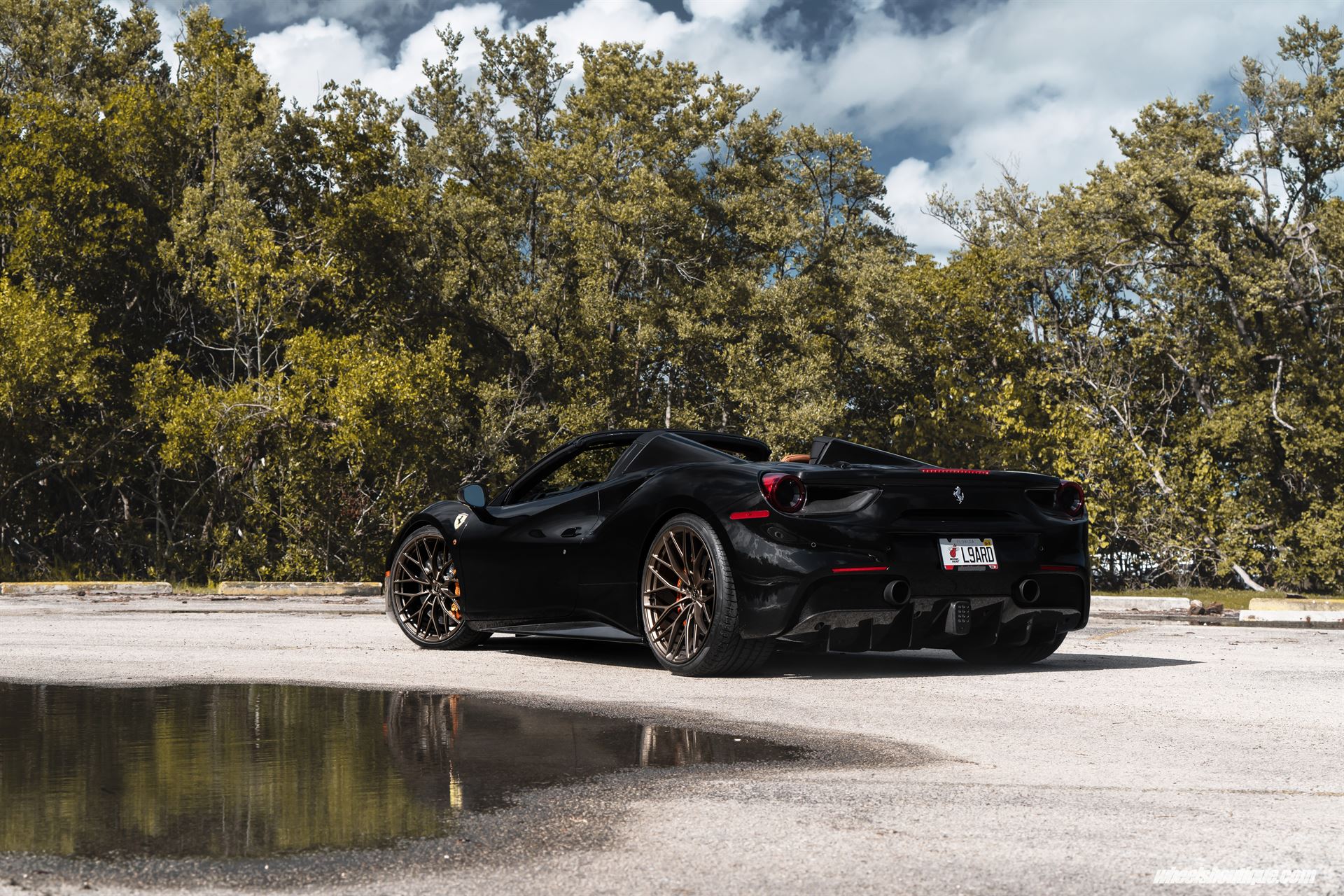 Ferrari 488 Spider | Nero | on ANRKY AN10 | Satin Bronze