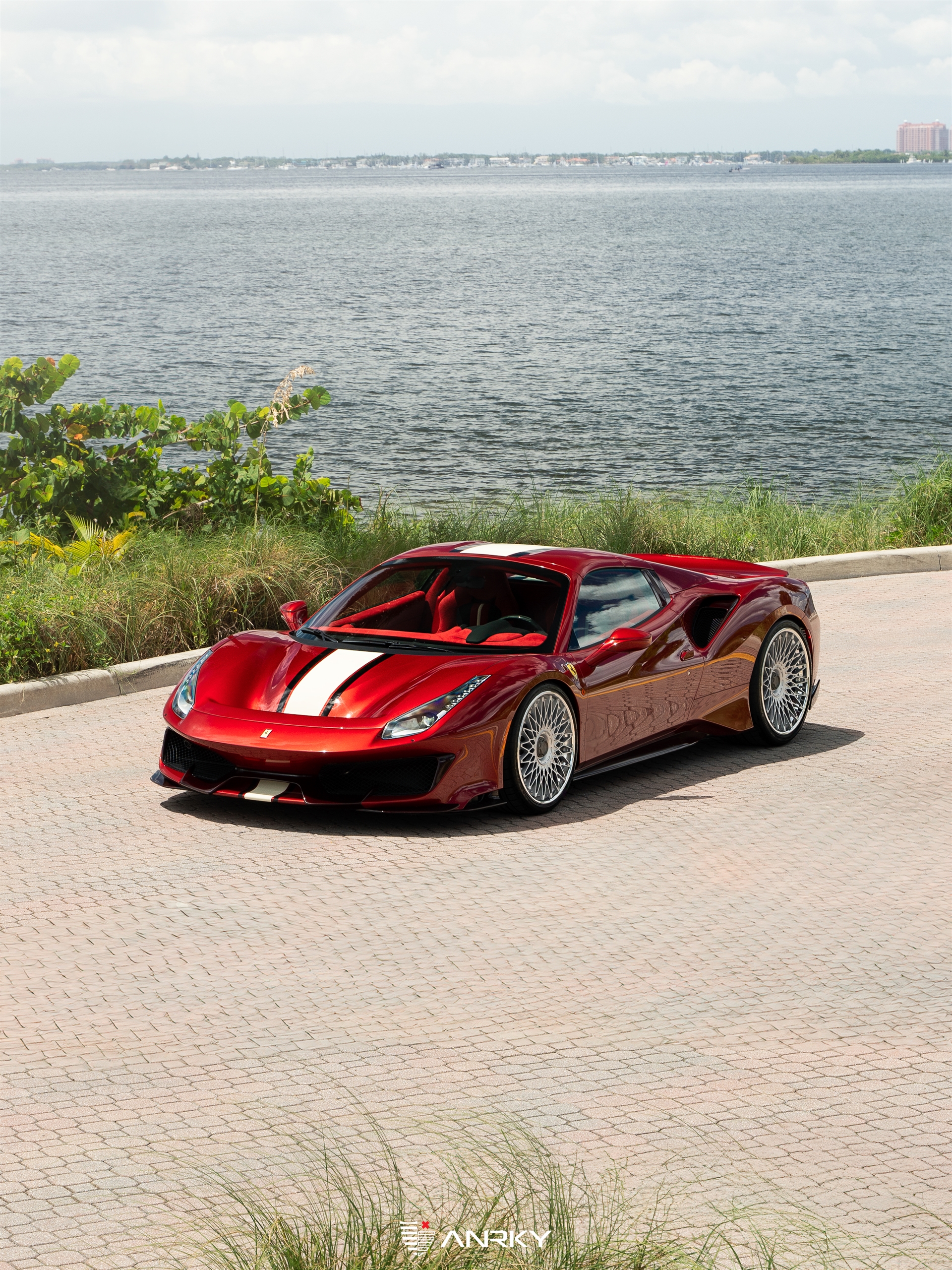 Ferrari 488 Pista | Rosso Fiorano | on ANRKY RS7.3 | Frozen Polished Clear