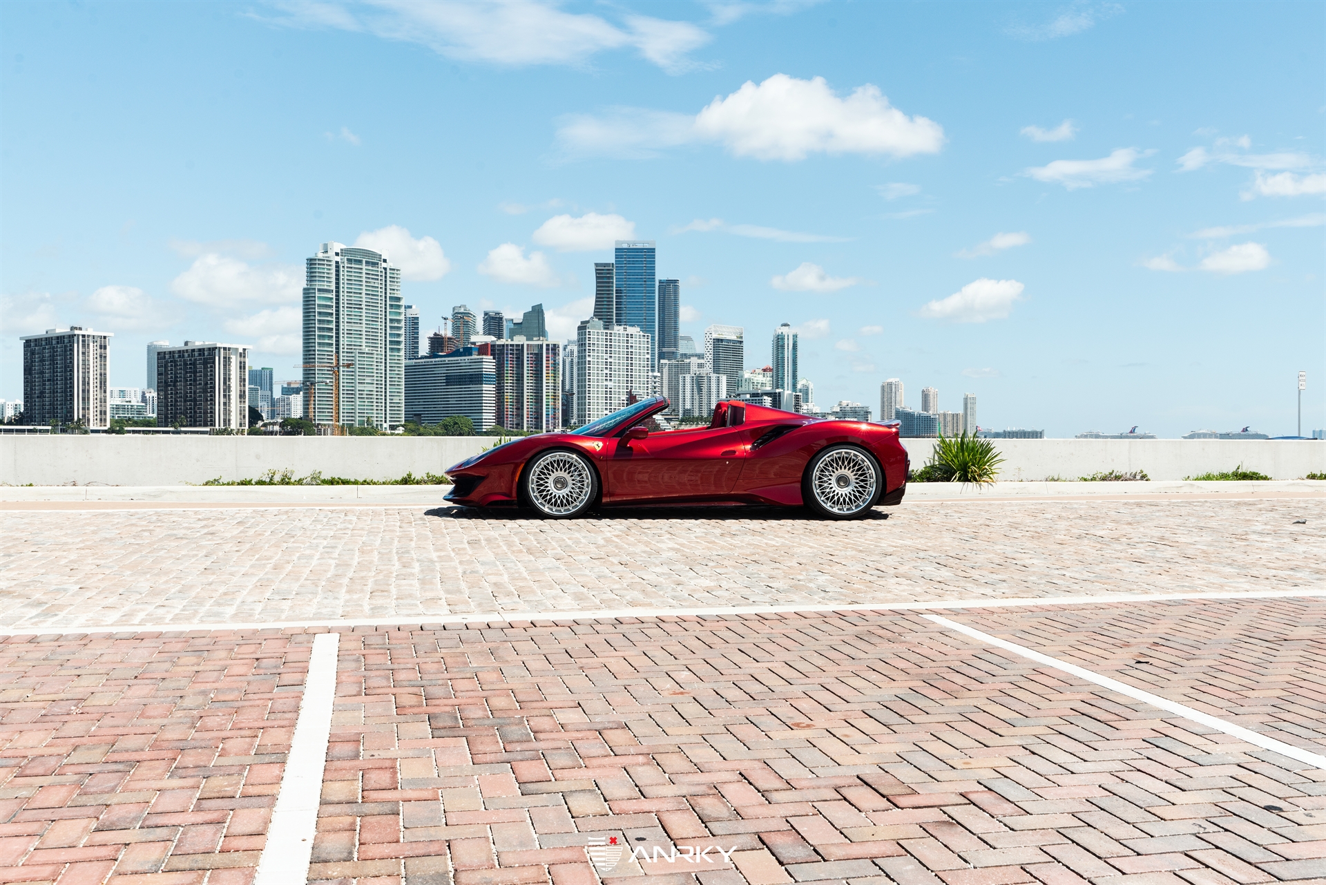 Ferrari 488 Pista | Rosso Fiorano | on ANRKY RS7.3 | Frozen Polished Clear