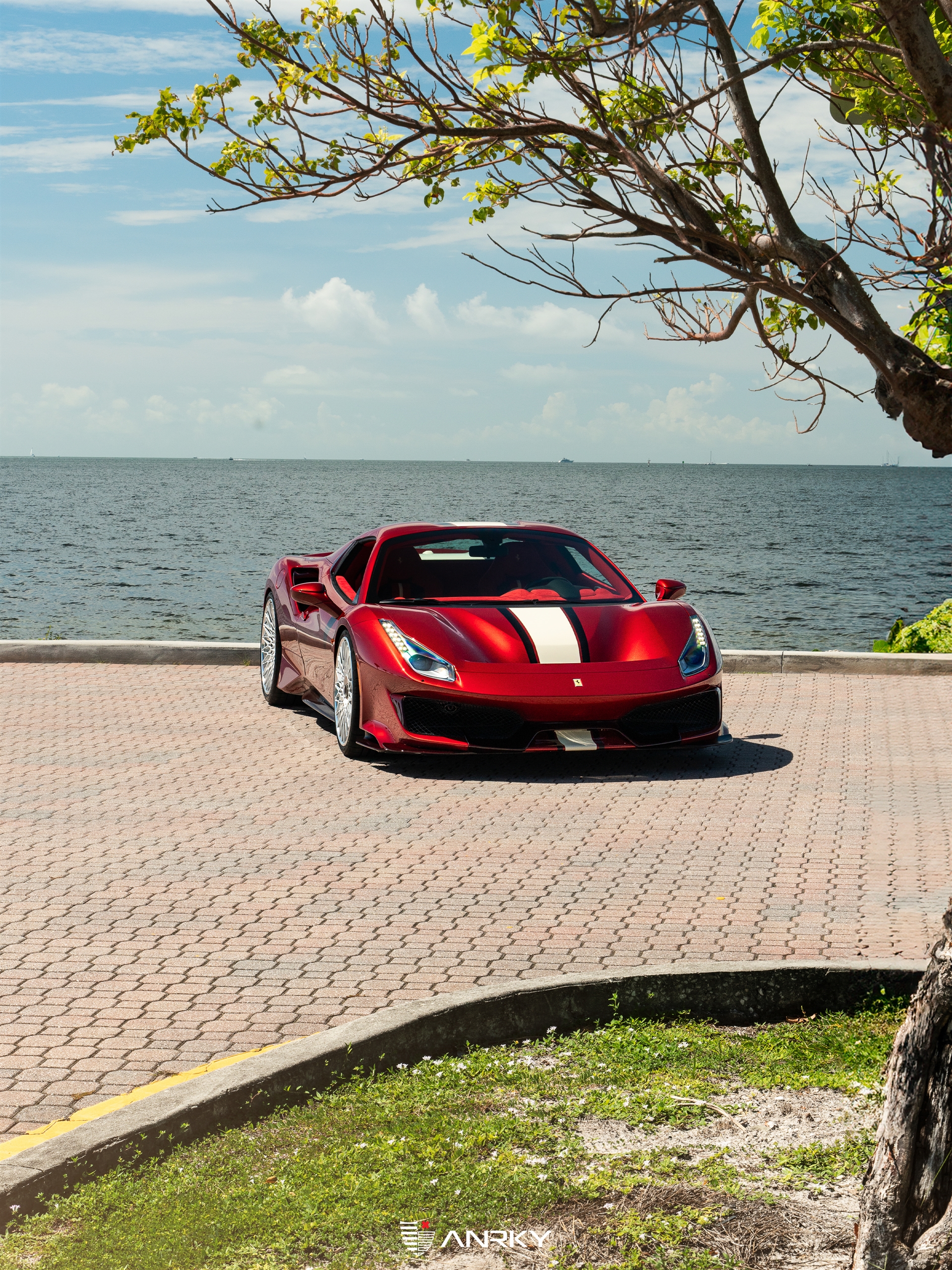 Ferrari 488 Pista | Rosso Fiorano | on ANRKY RS7.3 | Frozen Polished Clear