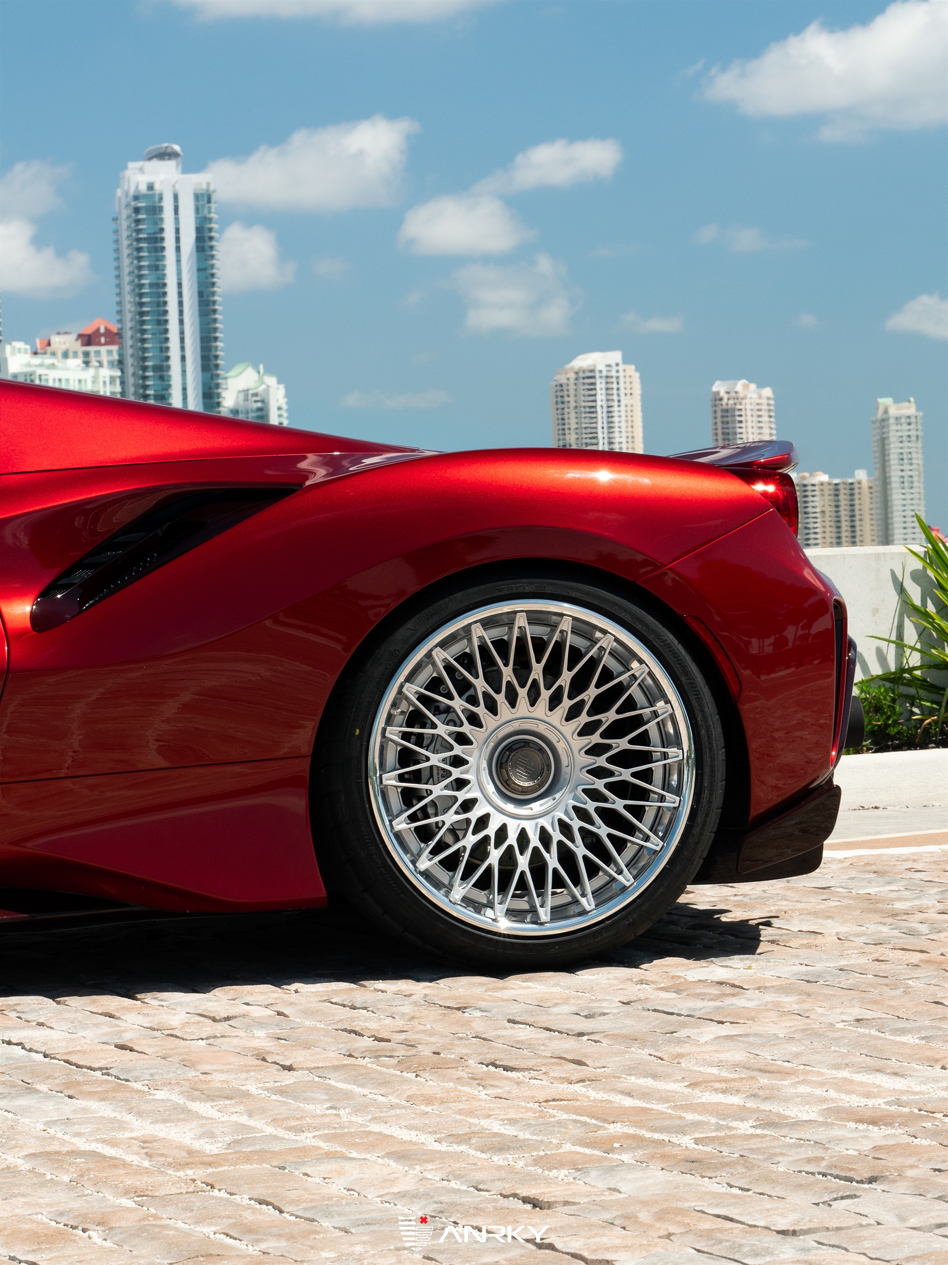 Ferrari 488 Pista | Rosso Fiorano | on ANRKY RS7.3 | Frozen Polished Clear