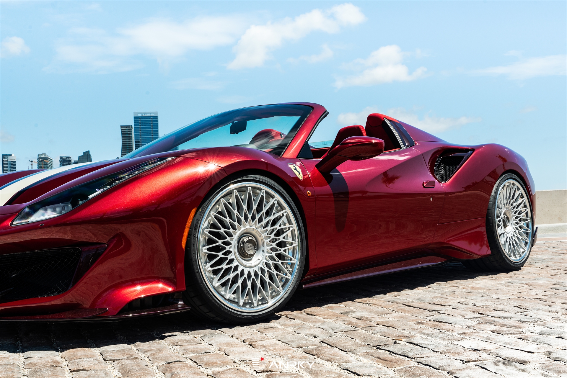 Ferrari 488 Pista | Rosso Fiorano | on ANRKY RS7.3 | Frozen Polished Clear