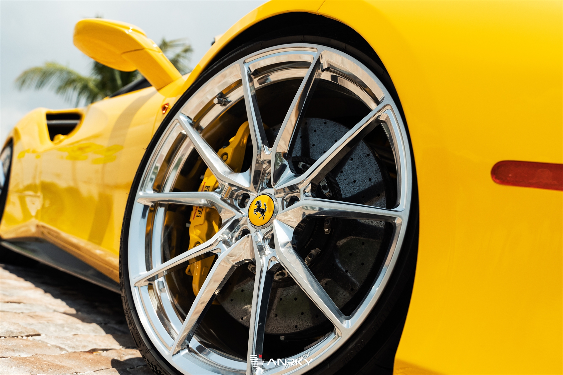 Ferrari 488 Spider | Giallo Modena | on ANRKY AN12 | Polished Clear