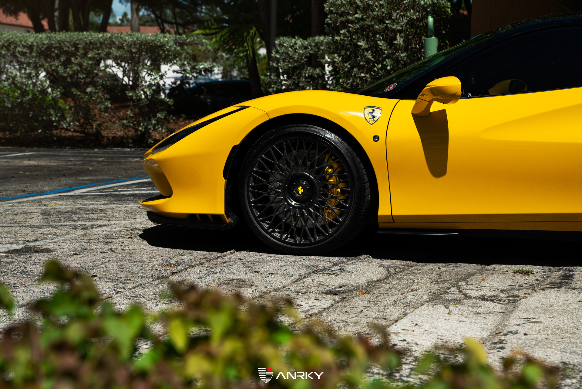 Ferrari F8 | Giallo Modena | on ANRKY AN12 | Satin Black
