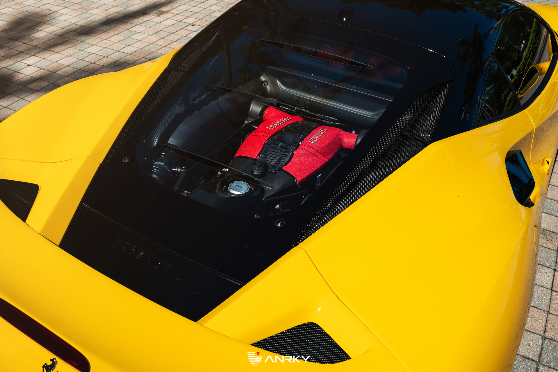 Ferrari F8 | Giallo Modena | on ANRKY AN12 | Satin Black