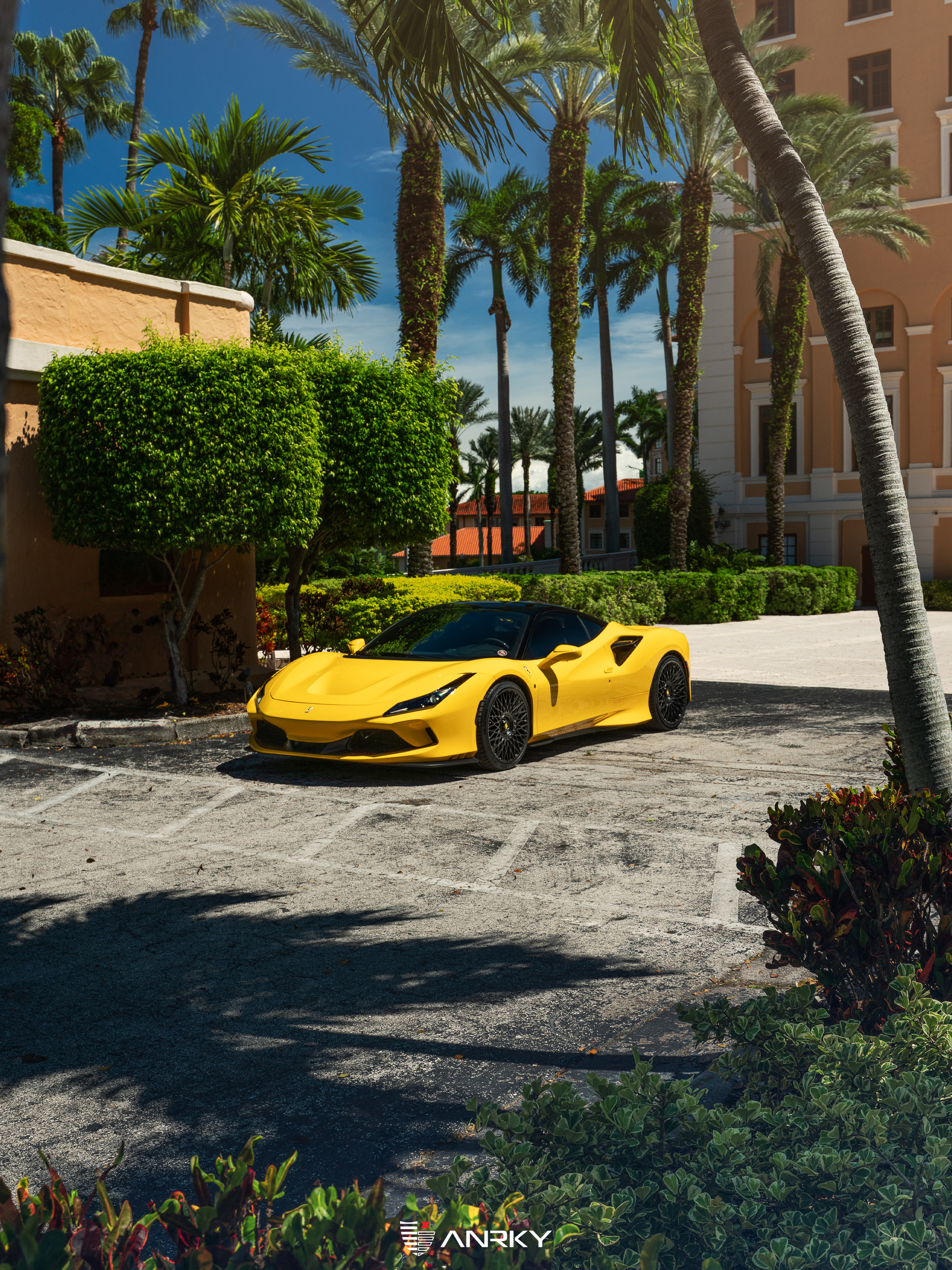 Ferrari F8 | Giallo Modena | on ANRKY AN12 | Satin Black