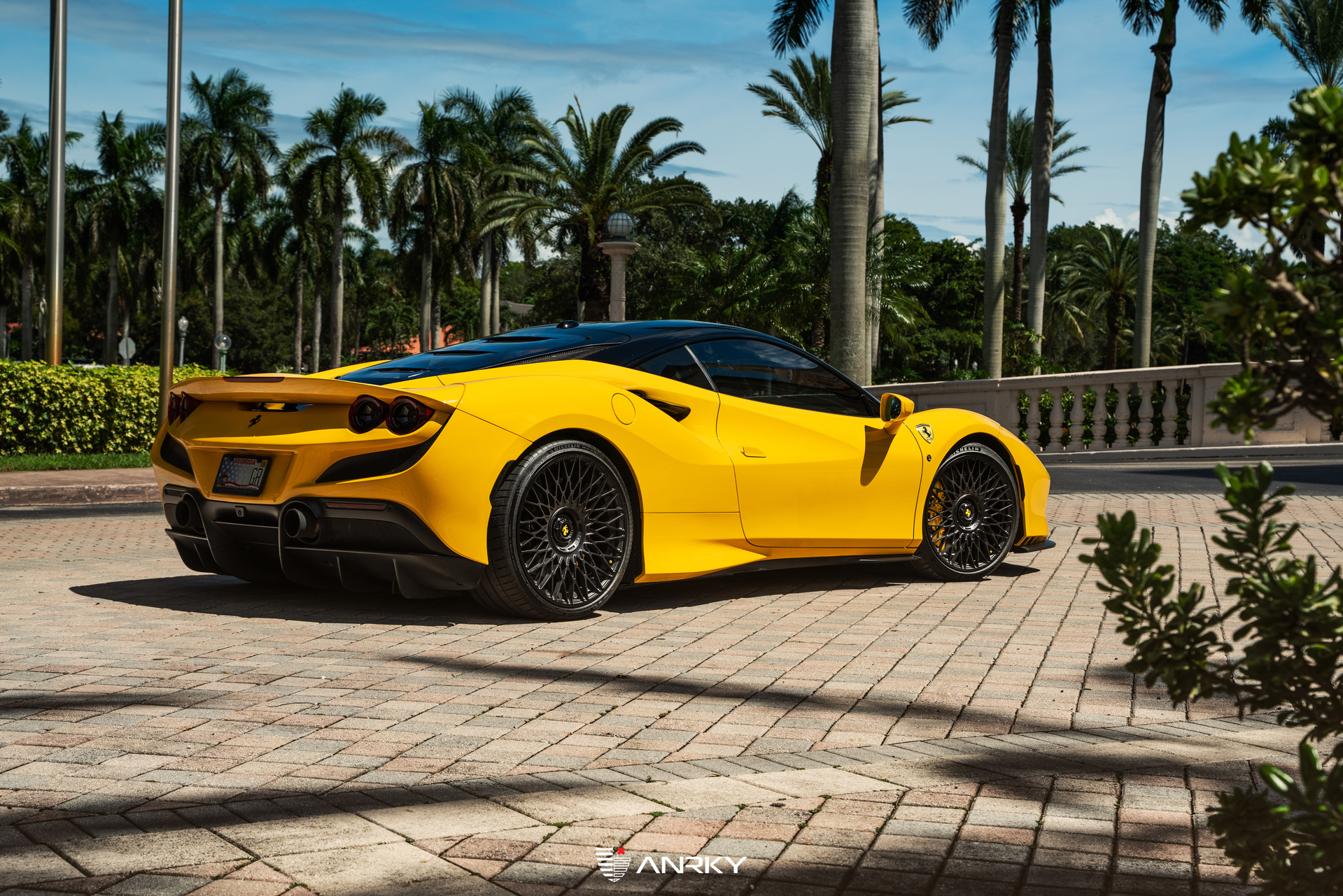 Ferrari F8 | Giallo Modena | on ANRKY AN12 | Satin Black