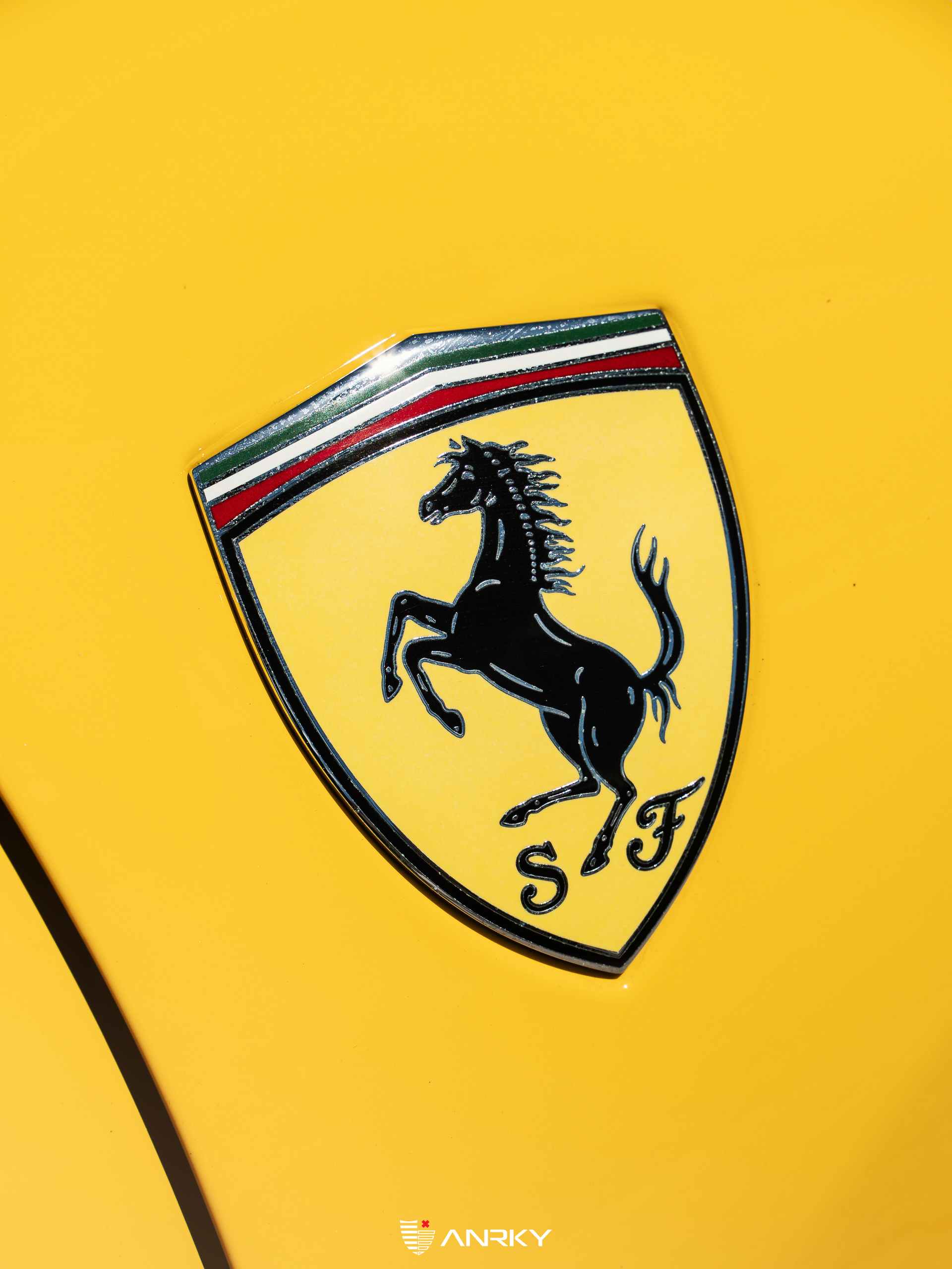 Ferrari F8 | Giallo Modena | on ANRKY AN12 | Satin Black