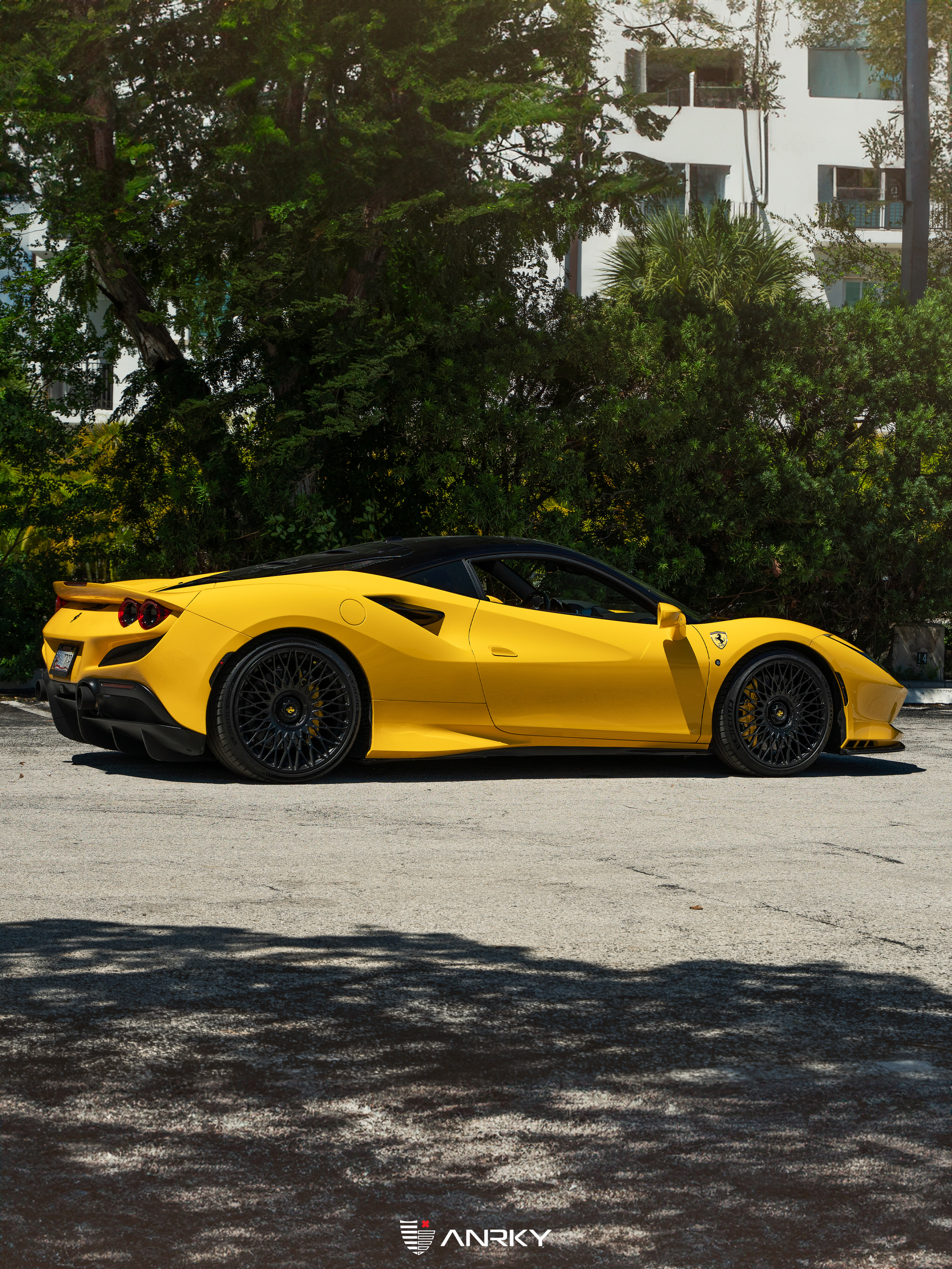 Ferrari F8 | Giallo Modena | on ANRKY AN12 | Satin Black