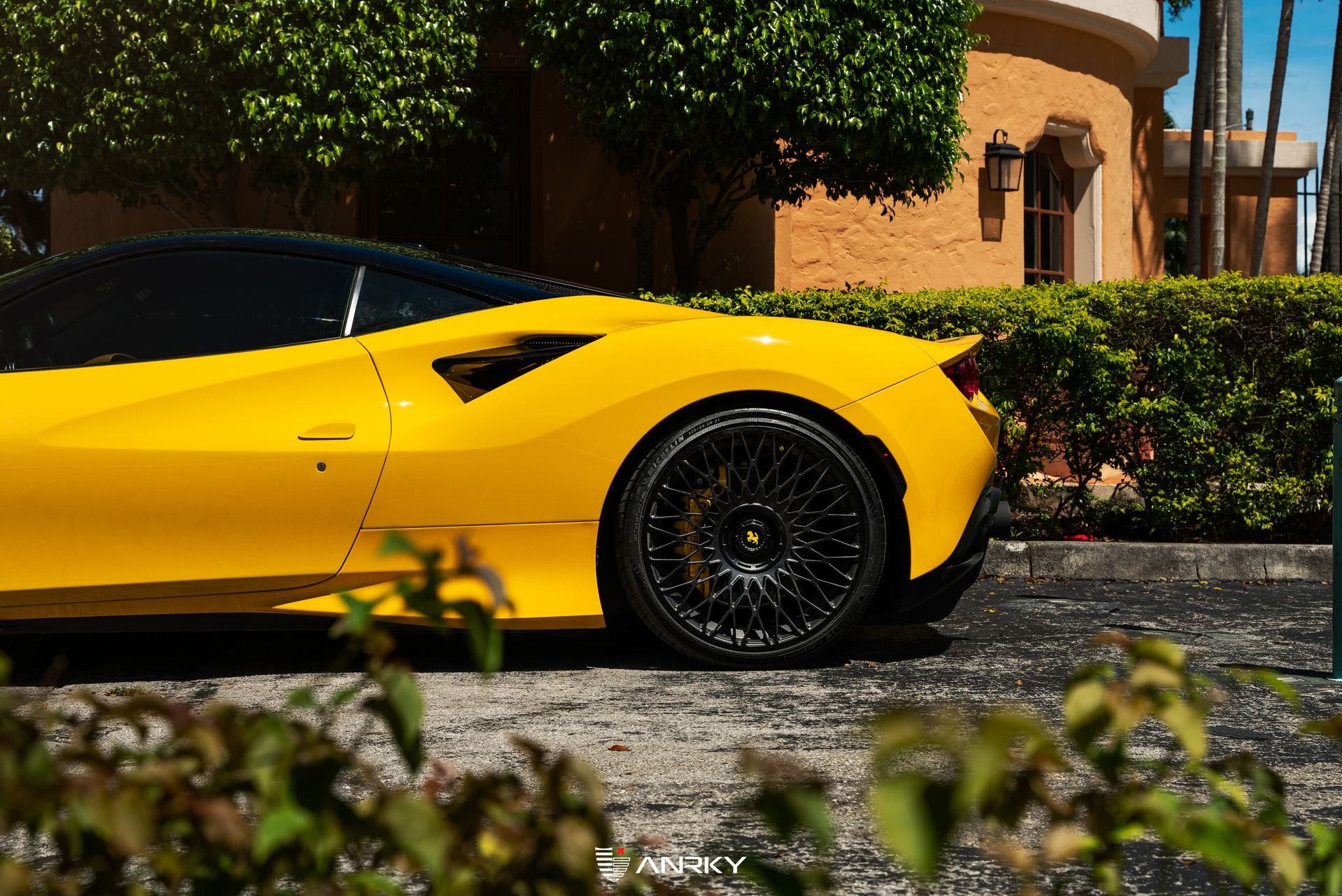 Ferrari F8 | Giallo Modena | on ANRKY AN12 | Satin Black