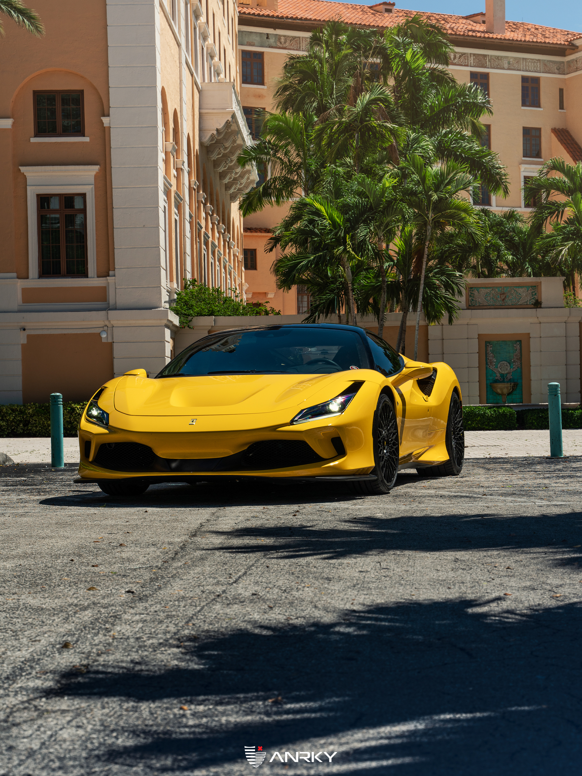 Ferrari F8 | Giallo Modena | on ANRKY AN12 | Satin Black