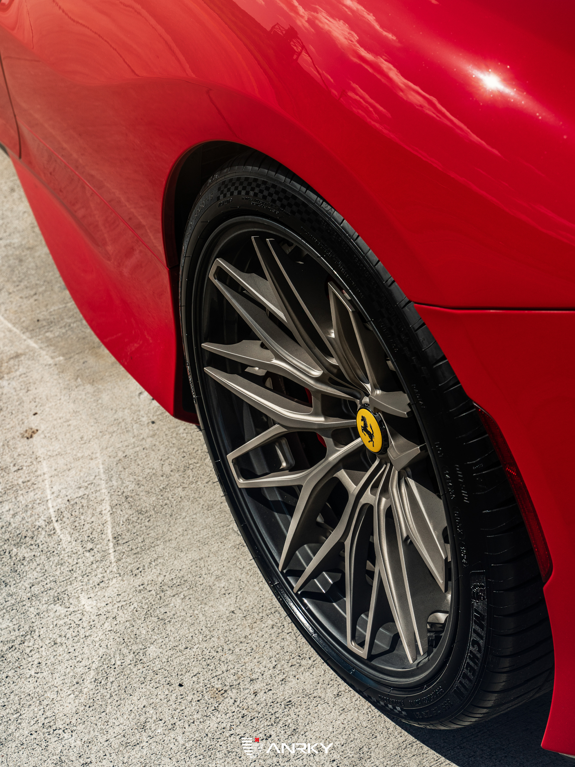 Novitec F8 Spider | Rosso Corsa | on ANRKY RS1.3 | Satin White Gold