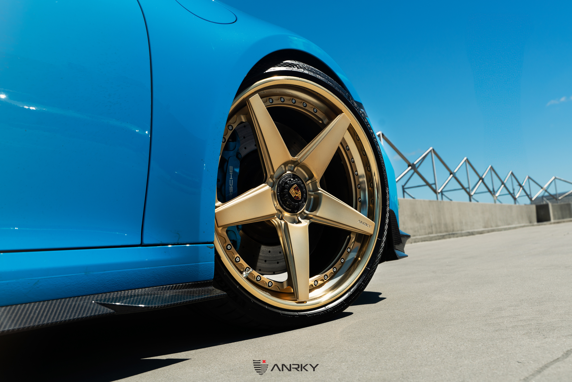 Mansory Porsche 992 | Rivera Blue | on ANRKY RS5.3 | Satin Mirror Polished Gold