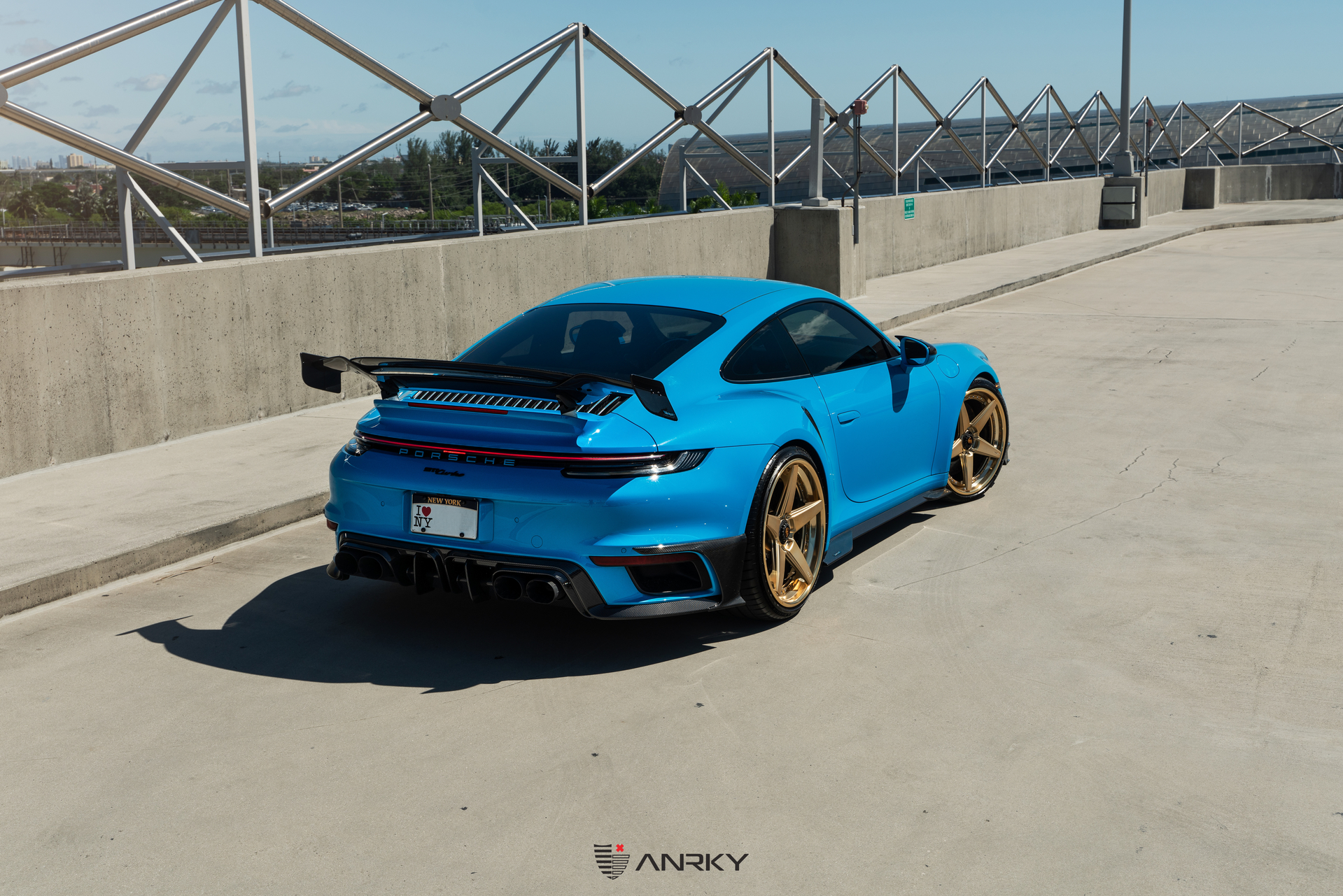 Mansory Porsche 992 | Rivera Blue | on ANRKY RS5.3 | Satin Mirror Polished Gold