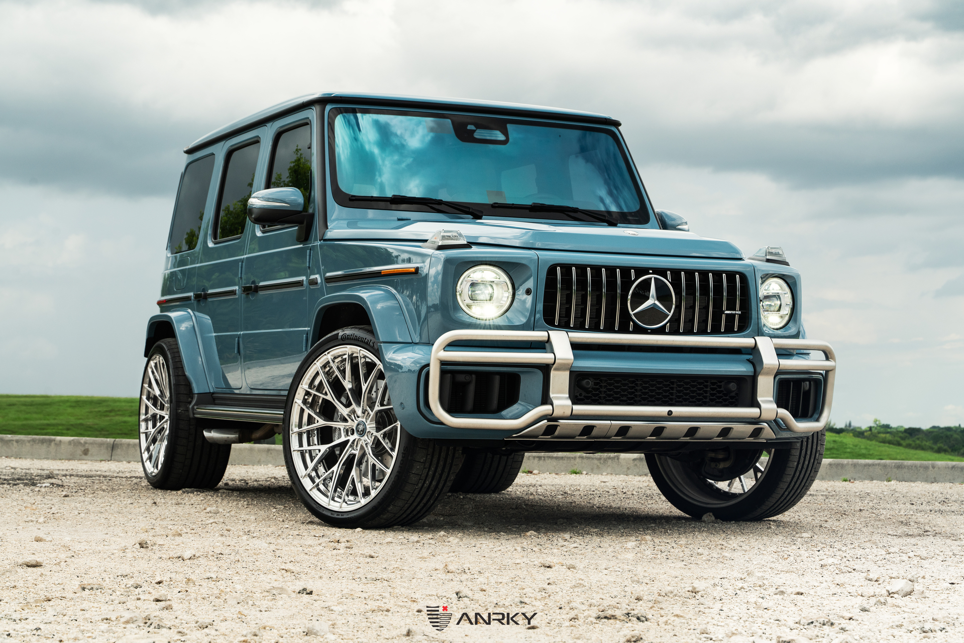 Mercedes Benz G63 AMG | China Blue | on ANRKY AN20 | Brushed Face + Mirror Polished Windows