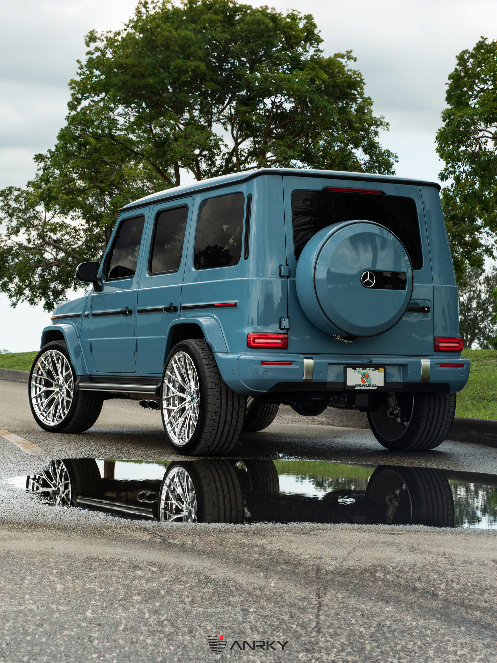 Mercedes Benz G63 AMG | China Blue | on ANRKY AN20 | Brushed Face + Mirror Polished Windows