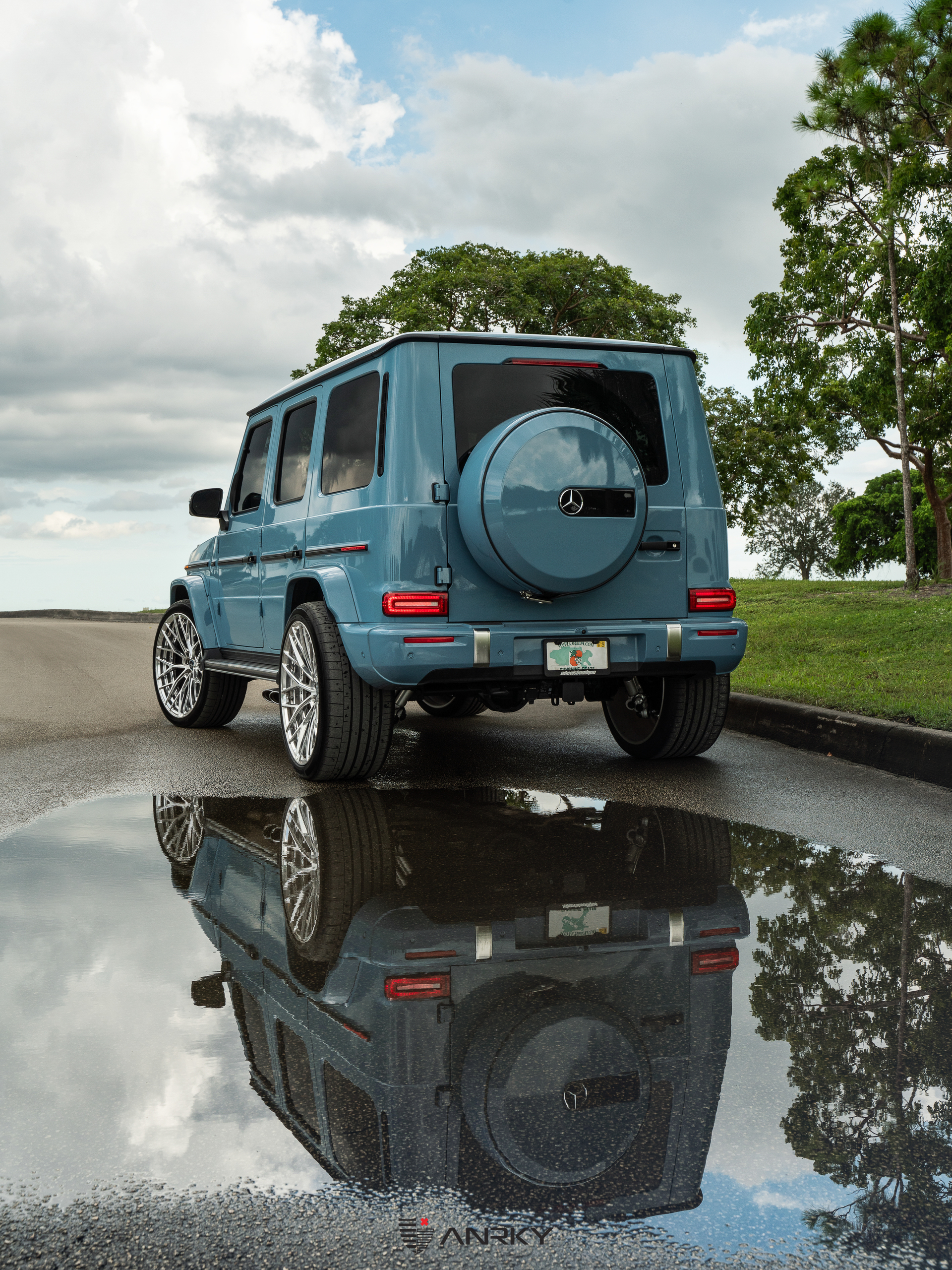 Mercedes Benz G63 AMG | China Blue | on ANRKY AN20 | Brushed Face + Mirror Polished Windows