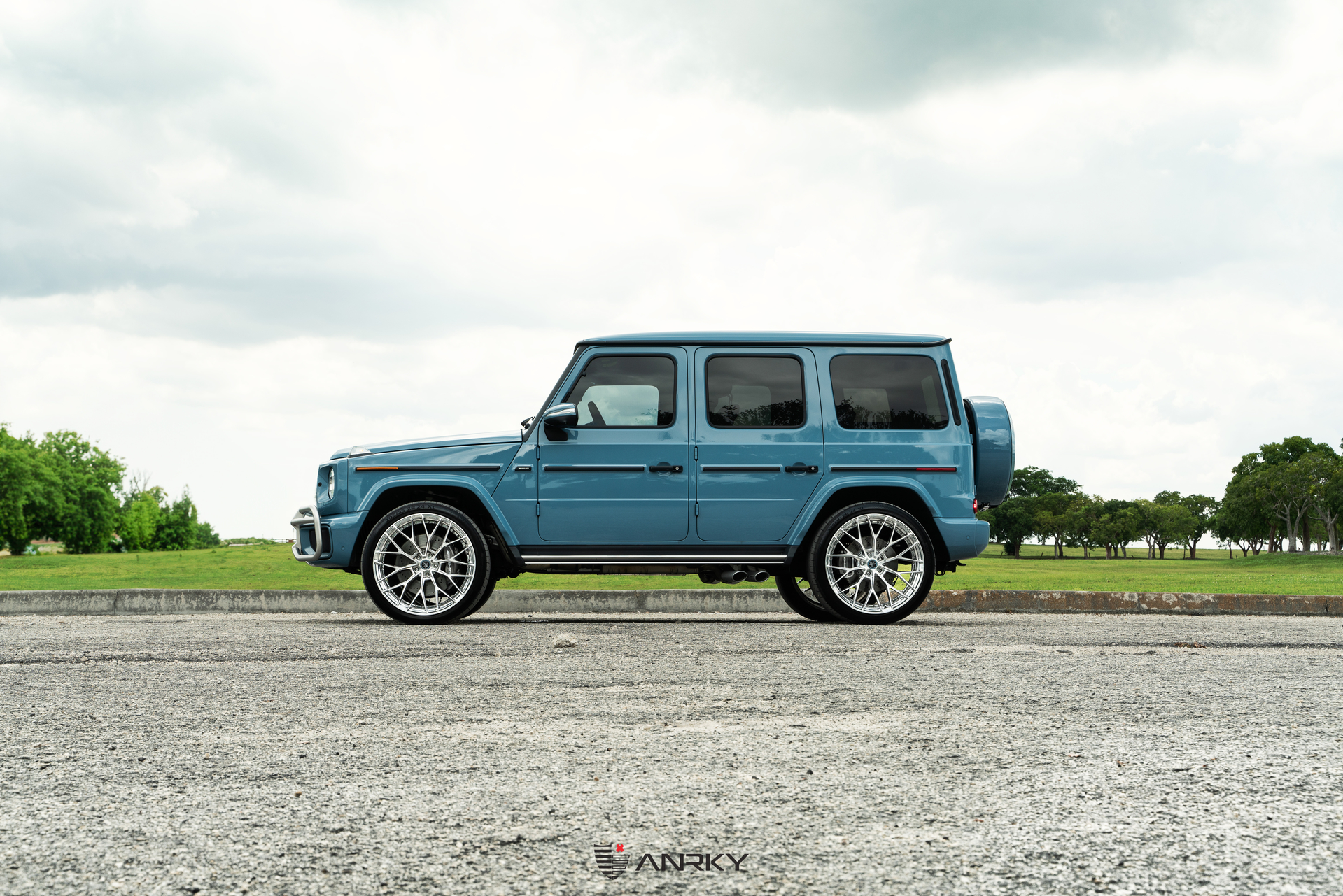 Mercedes Benz G63 AMG | China Blue | on ANRKY AN20 | Brushed Face + Mirror Polished Windows