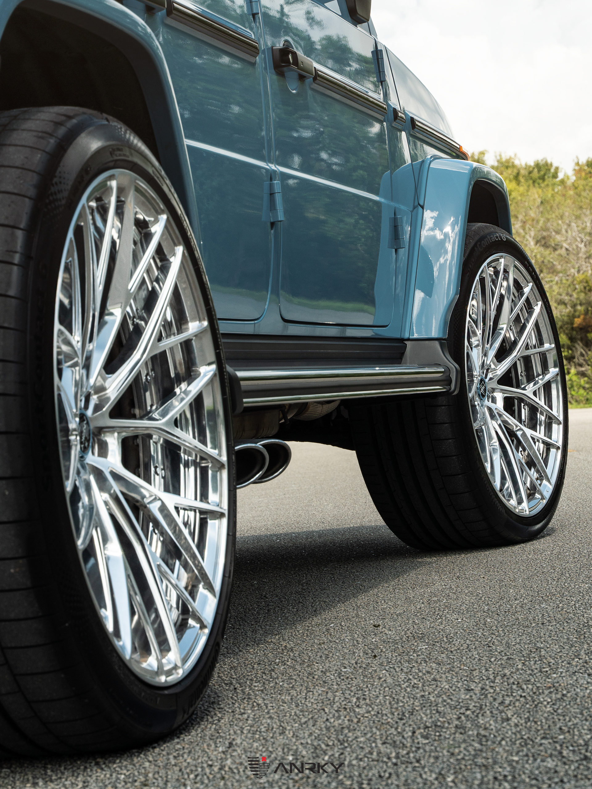 Mercedes Benz G63 AMG | China Blue | on ANRKY AN20 | Brushed Face + Mirror Polished Windows