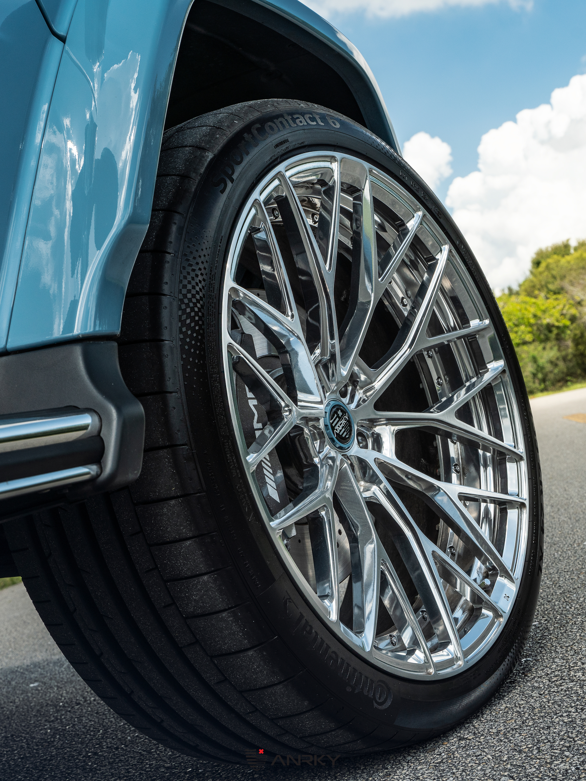 Mercedes Benz G63 AMG | China Blue | on ANRKY AN20 | Brushed Face + Mirror Polished Windows