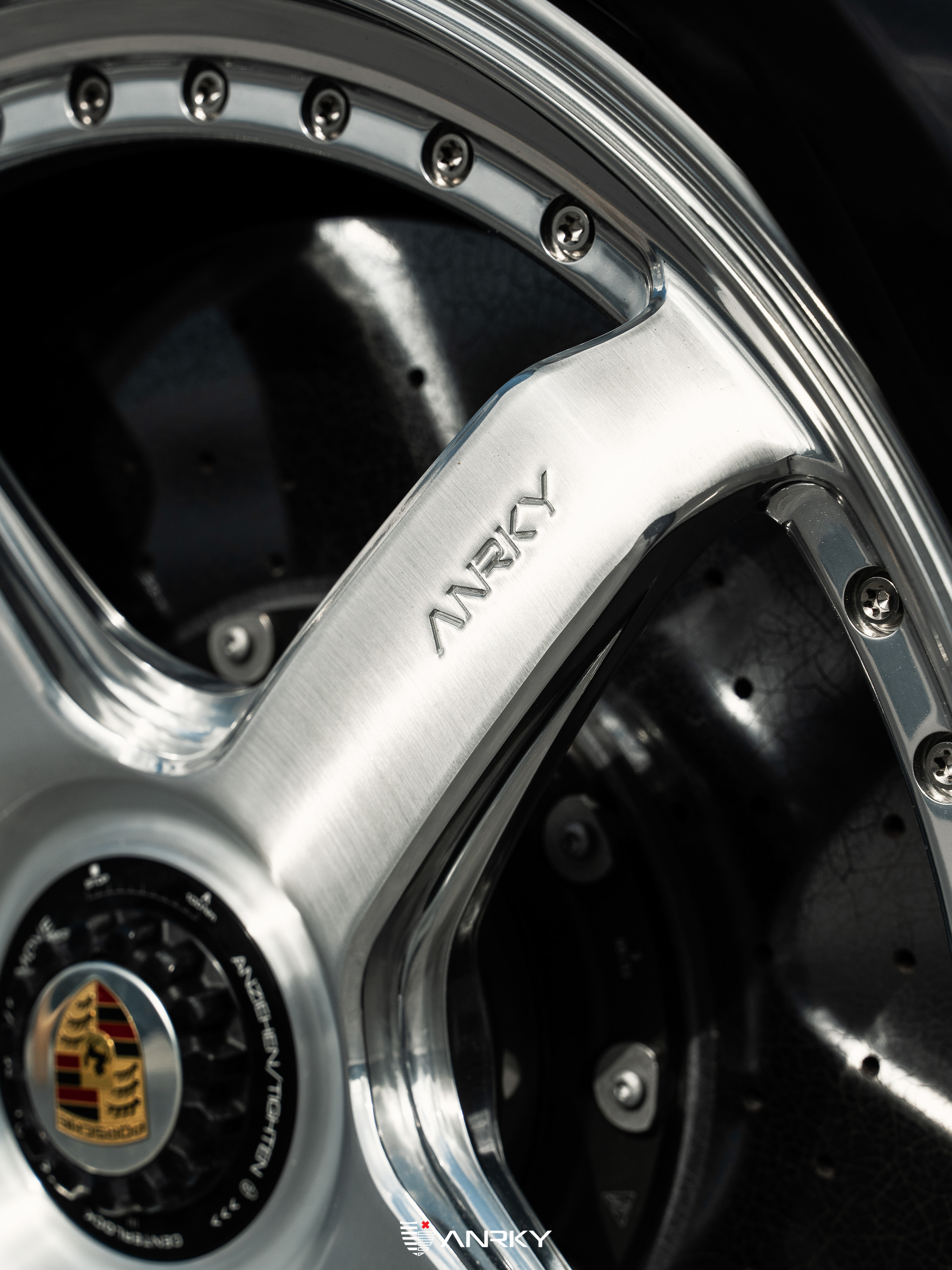 Porsche 992 Turbo S | Black | on ANRKY JDX-200 | Brushed Face + Mirror Polished Windows