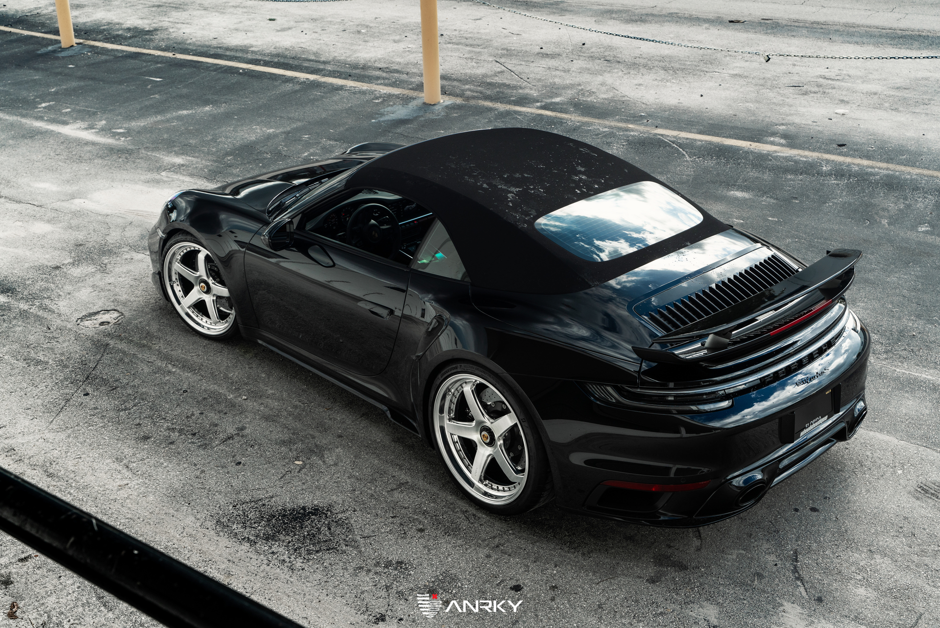 Porsche 992 Turbo S | Black | on ANRKY JDX-200 | Brushed Face + Mirror Polished Windows