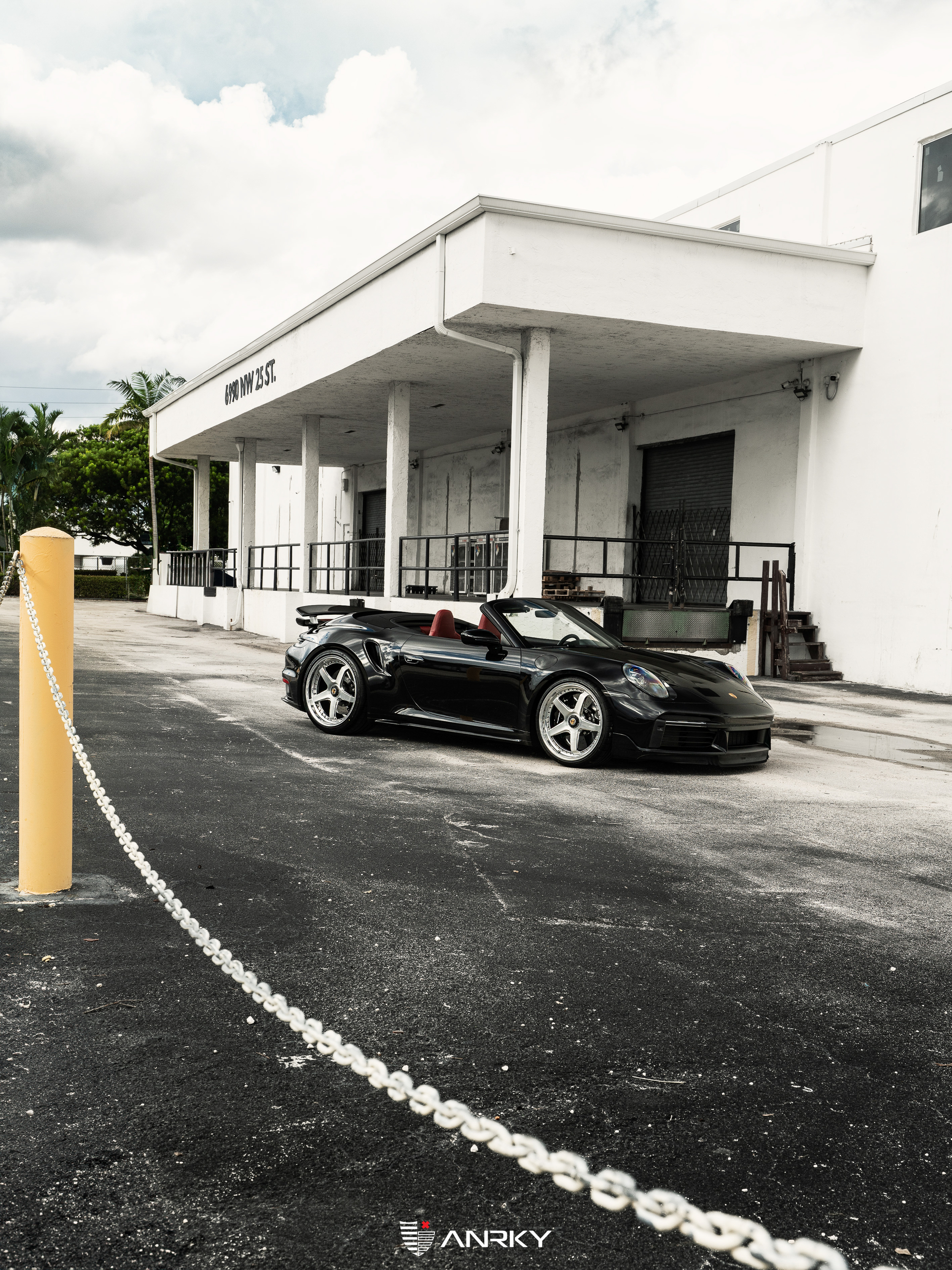 Porsche 992 Turbo S | Black | on ANRKY JDX-200 | Brushed Face + Mirror Polished Windows