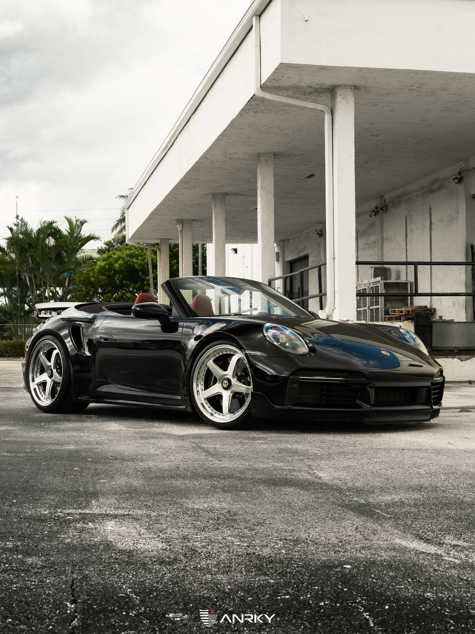Porsche 992 Turbo S | Black | on ANRKY JDX-200 | Brushed Face + Mirror Polished Windows