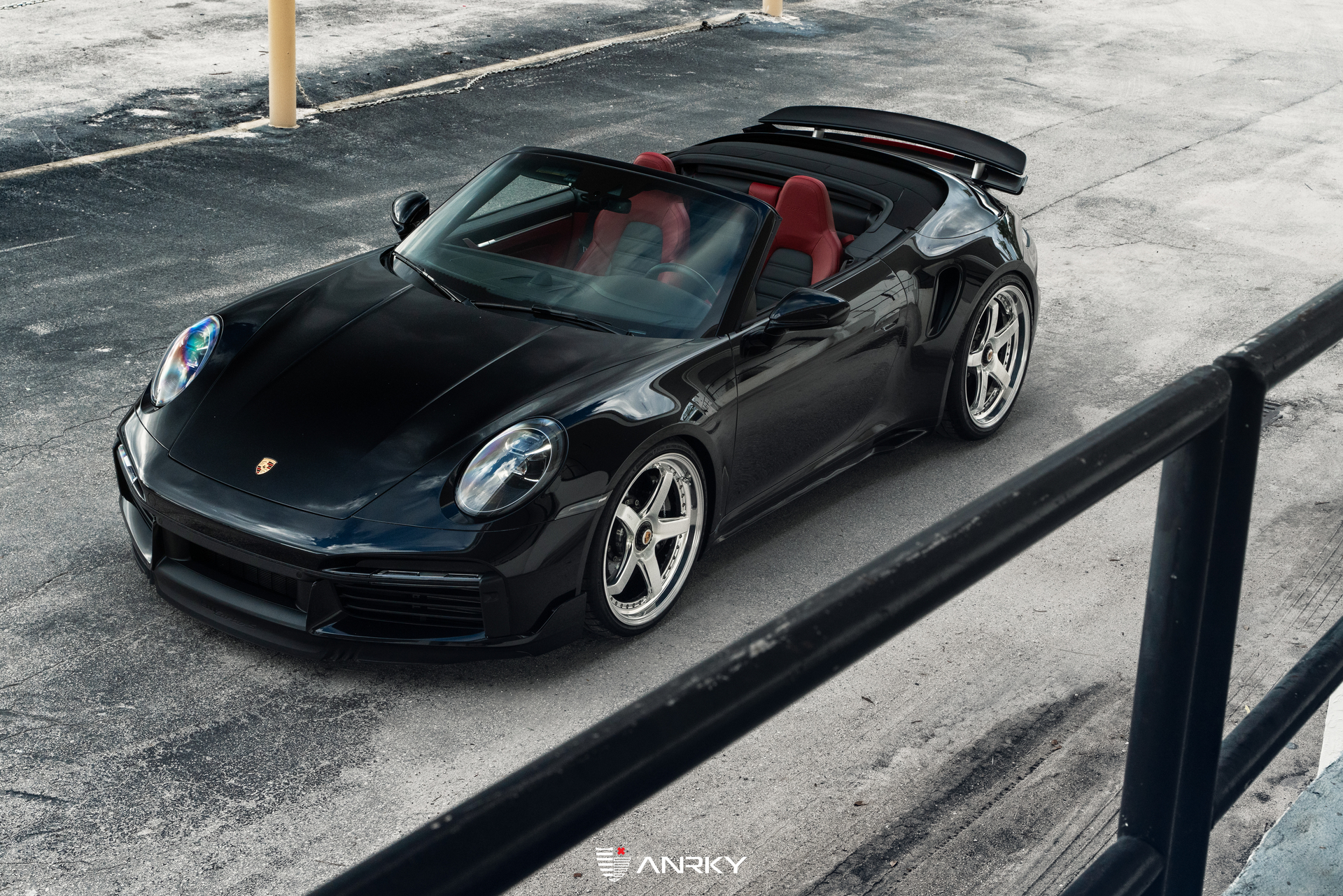 Porsche 992 Turbo S | Black | on ANRKY JDX-200 | Brushed Face + Mirror Polished Windows