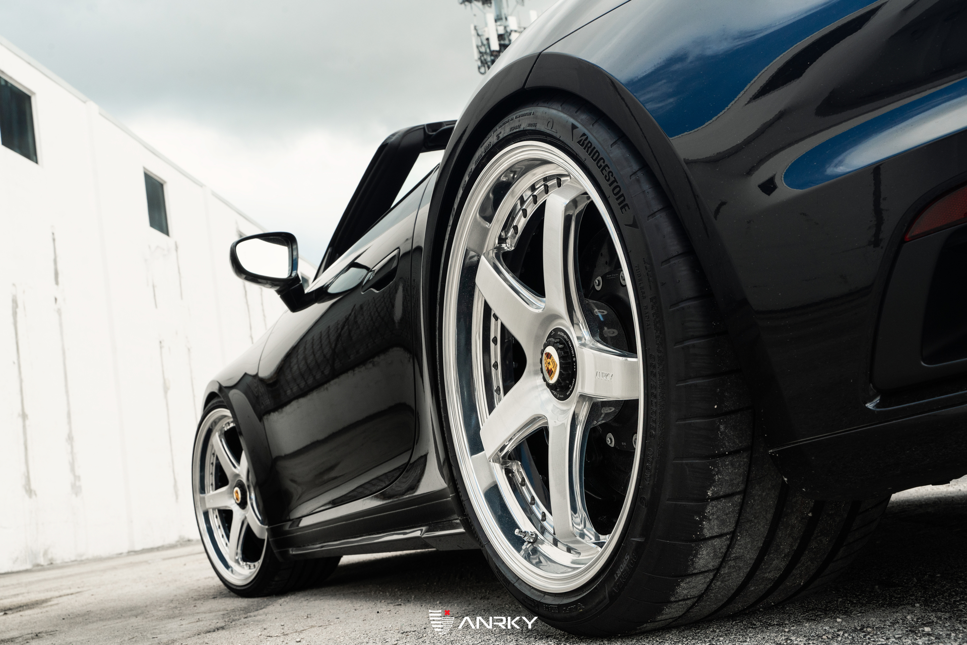 Porsche 992 Turbo S | Black | on ANRKY JDX-200 | Brushed Face + Mirror Polished Windows