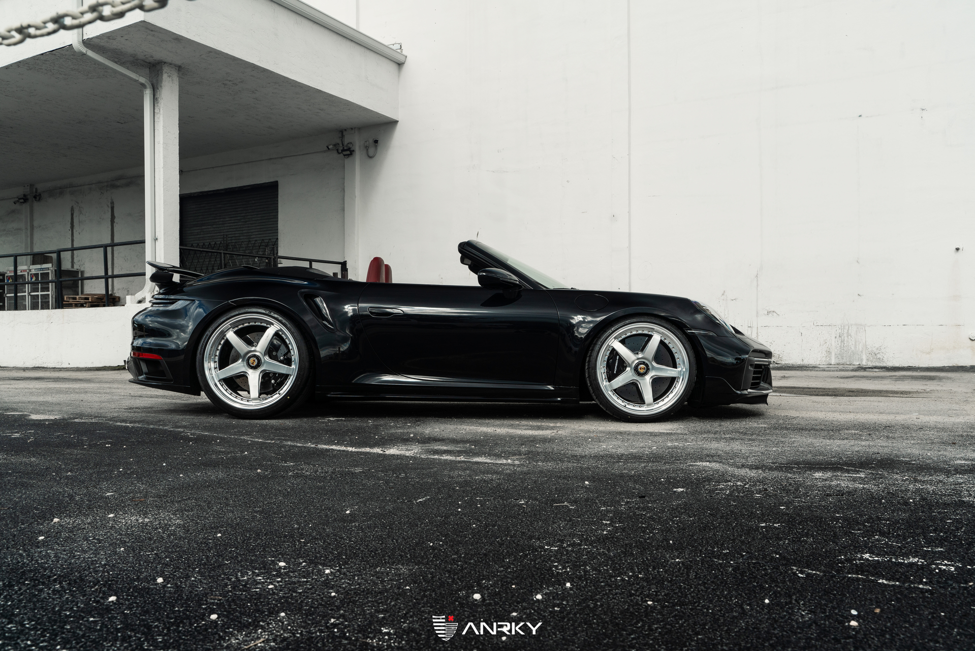 Porsche 992 Turbo S | Black | on ANRKY JDX-200 | Brushed Face + Mirror Polished Windows