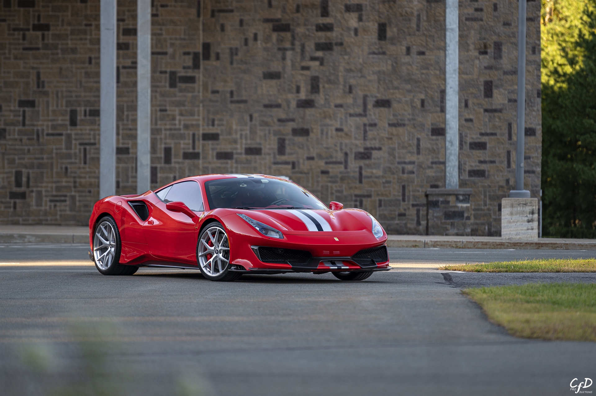 Ferrari 488 Pista | Rosso Corza | on HRE P101 | Brushed Clear