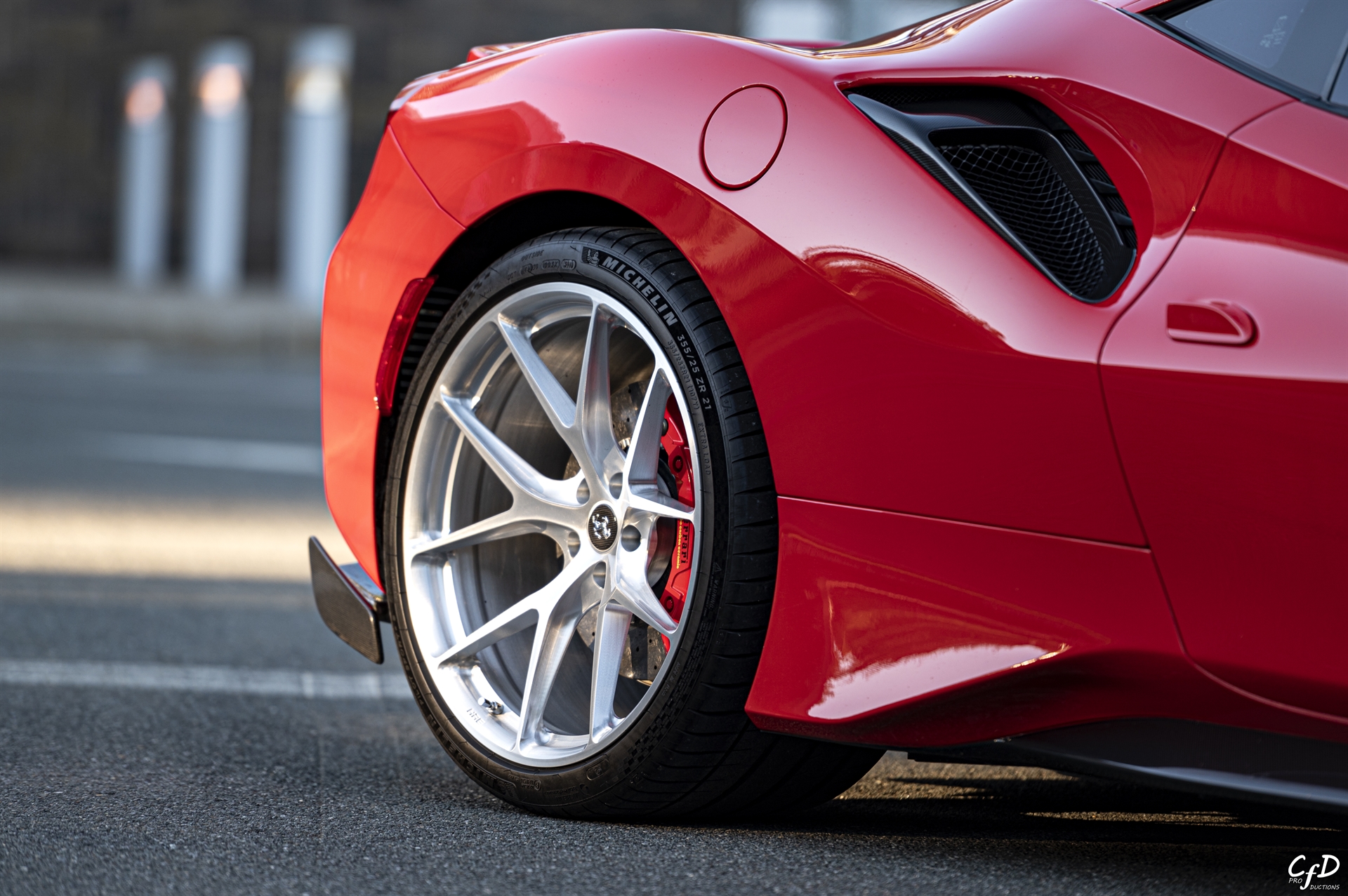 Ferrari 488 Pista | Rosso Corza | on HRE P101 | Brushed Clear