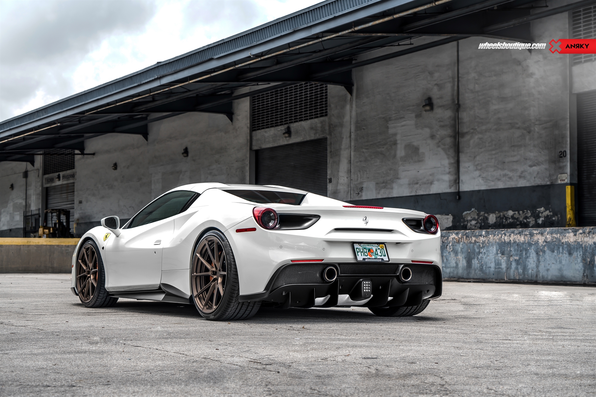 Ferrari 488 Spider | Bianco Avus | on ANRKY AN22 | Satin Bronze