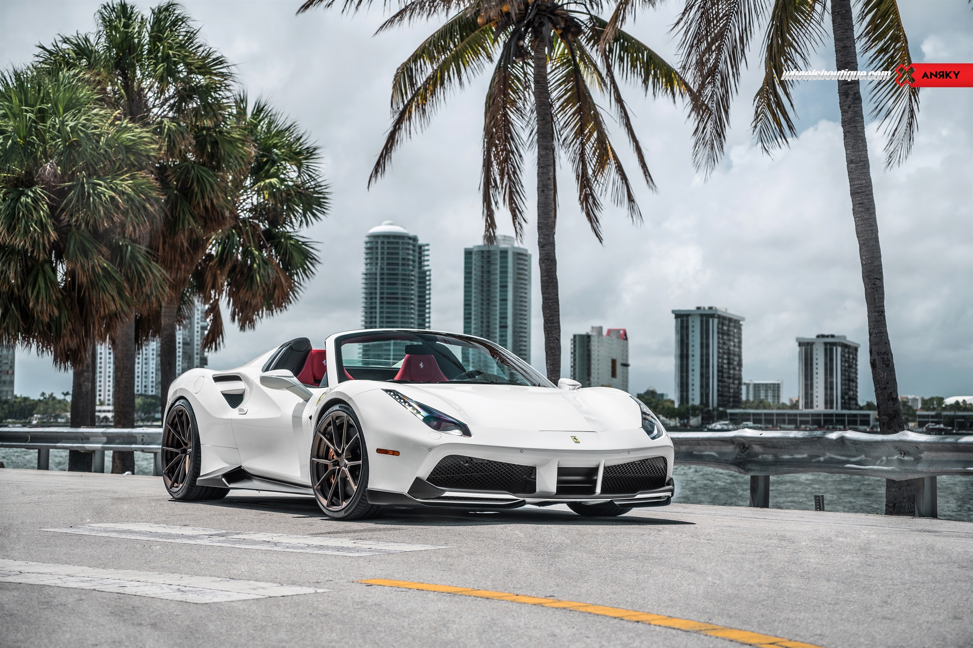Ferrari 488 Spider | Bianco Avus | on ANRKY AN22 | Satin Bronze
