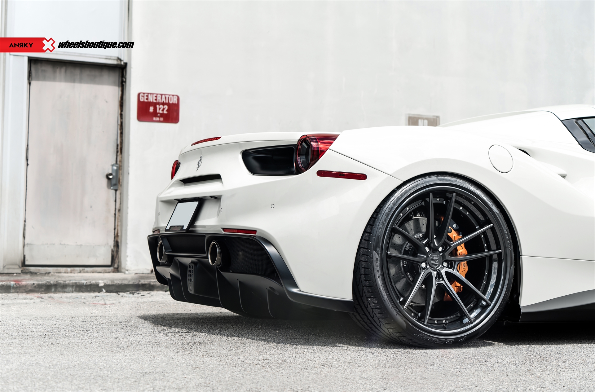 Ferrari 488 Spider | Bianco Avus | on ANRKY AN34 | Satin Black
