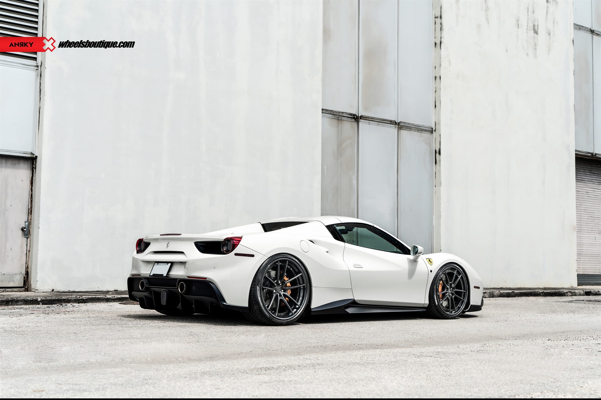 Ferrari 488 Spider | Bianco Avus | on ANRKY AN34 | Satin Black