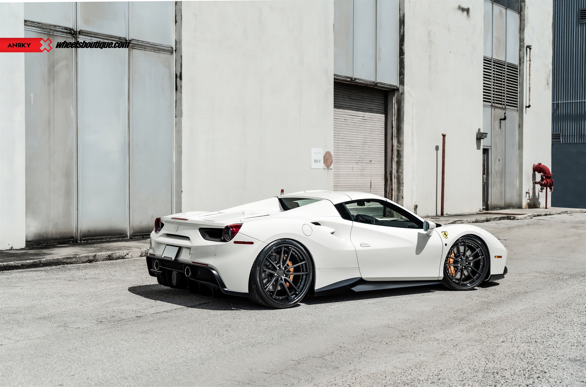 Ferrari 488 Spider | Bianco Avus | on ANRKY AN34 | Satin Black