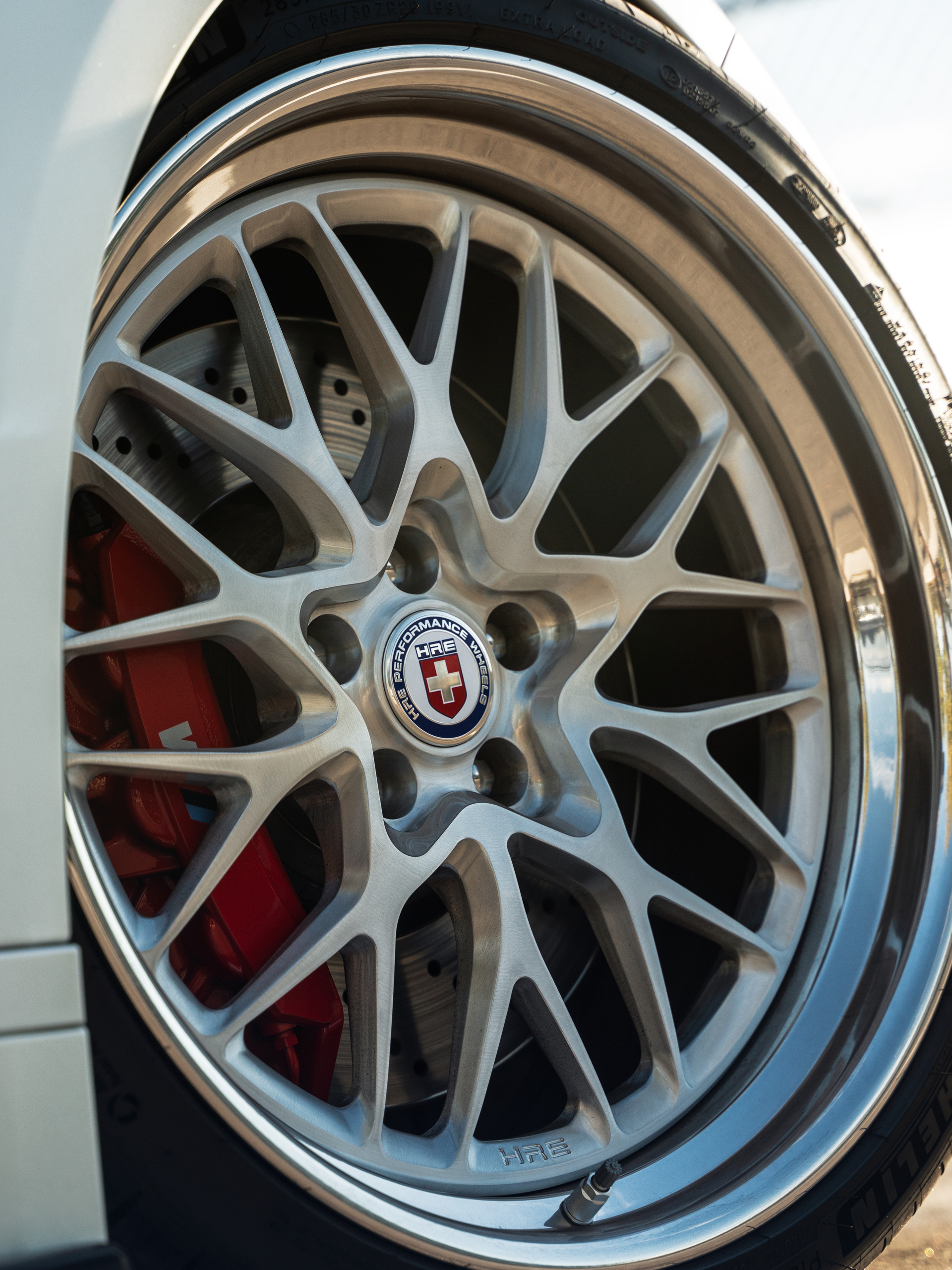 BMW G80 M3 | Alpine White | on HRE 520 FMR | Brushed Clear