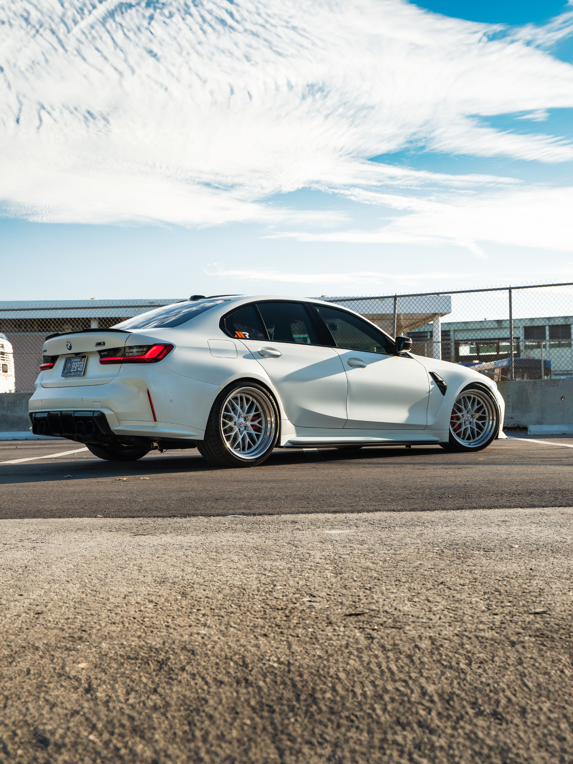 BMW G80 M3 | Alpine White | on HRE 520 FMR | Brushed Clear