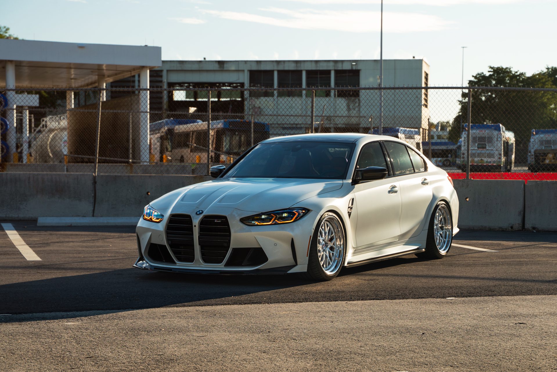 BMW G80 M3 | Alpine White | on HRE 520 FMR | Brushed Clear