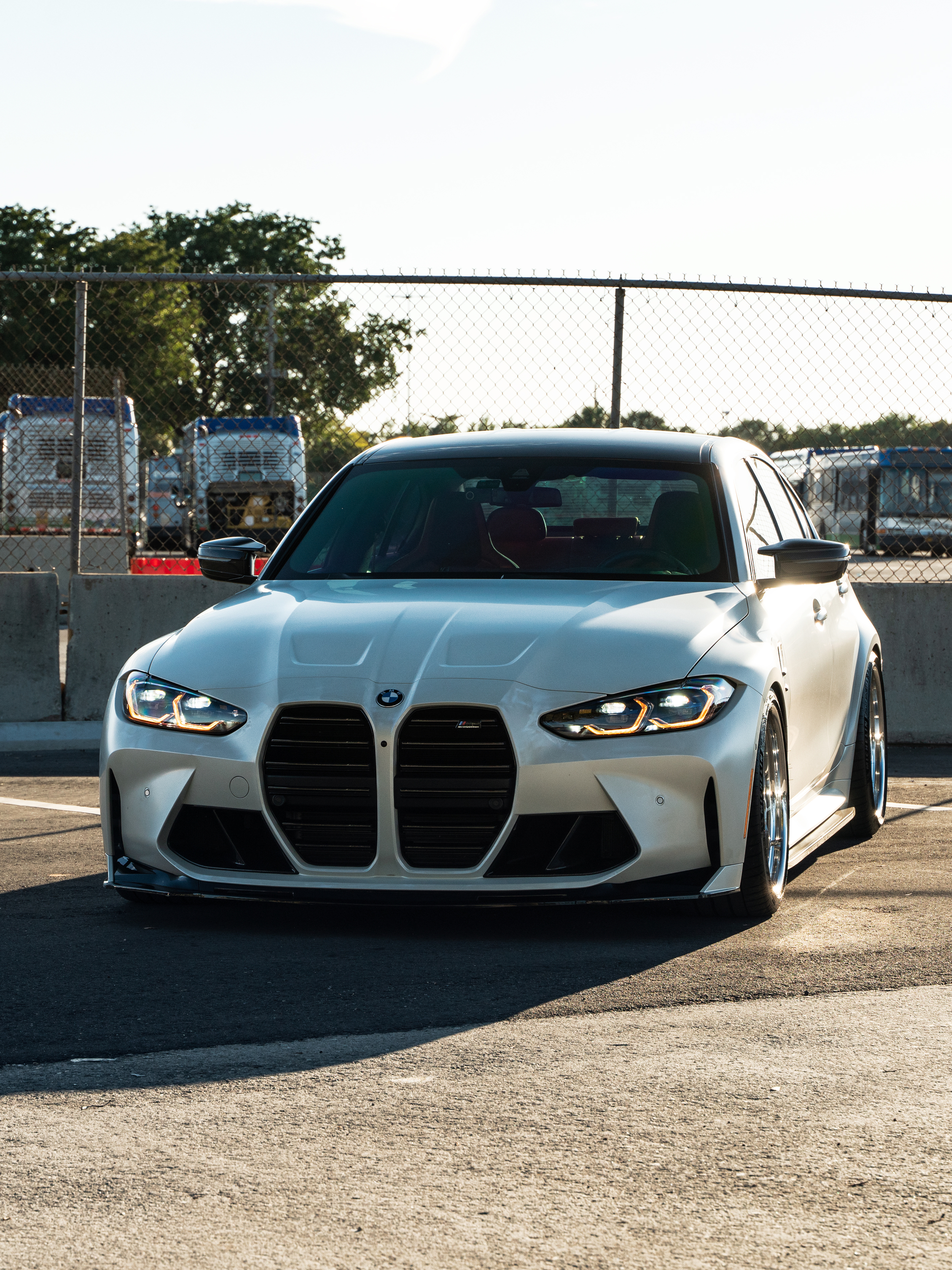 BMW G80 M3 | Alpine White | on HRE 520 FMR | Brushed Clear