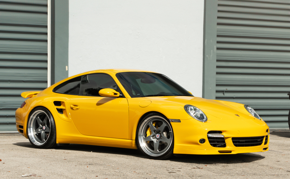 Porsche 997 Turbo | Signal Yellow | on HRE 527 FMR | Satin Charcoal