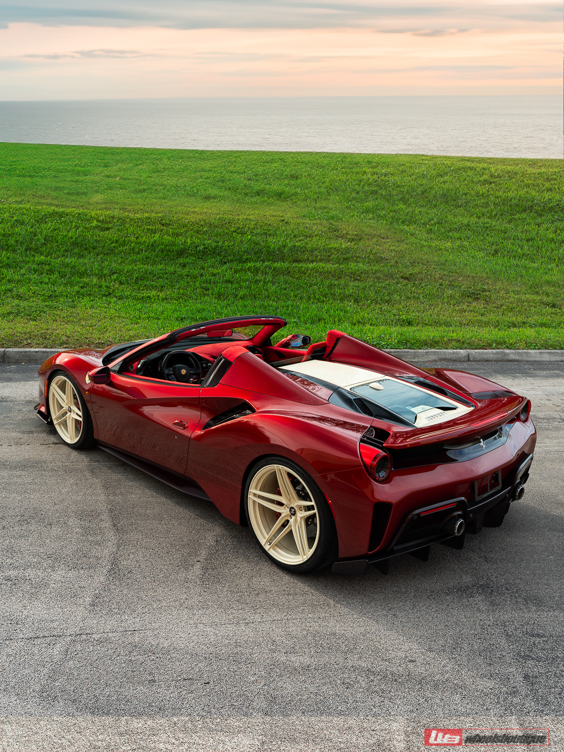 Ferrari 488 Pista | Rosso Fiorano | on ANRKY XR-107 | PPG Color Match: Sabbia Del Desierto 