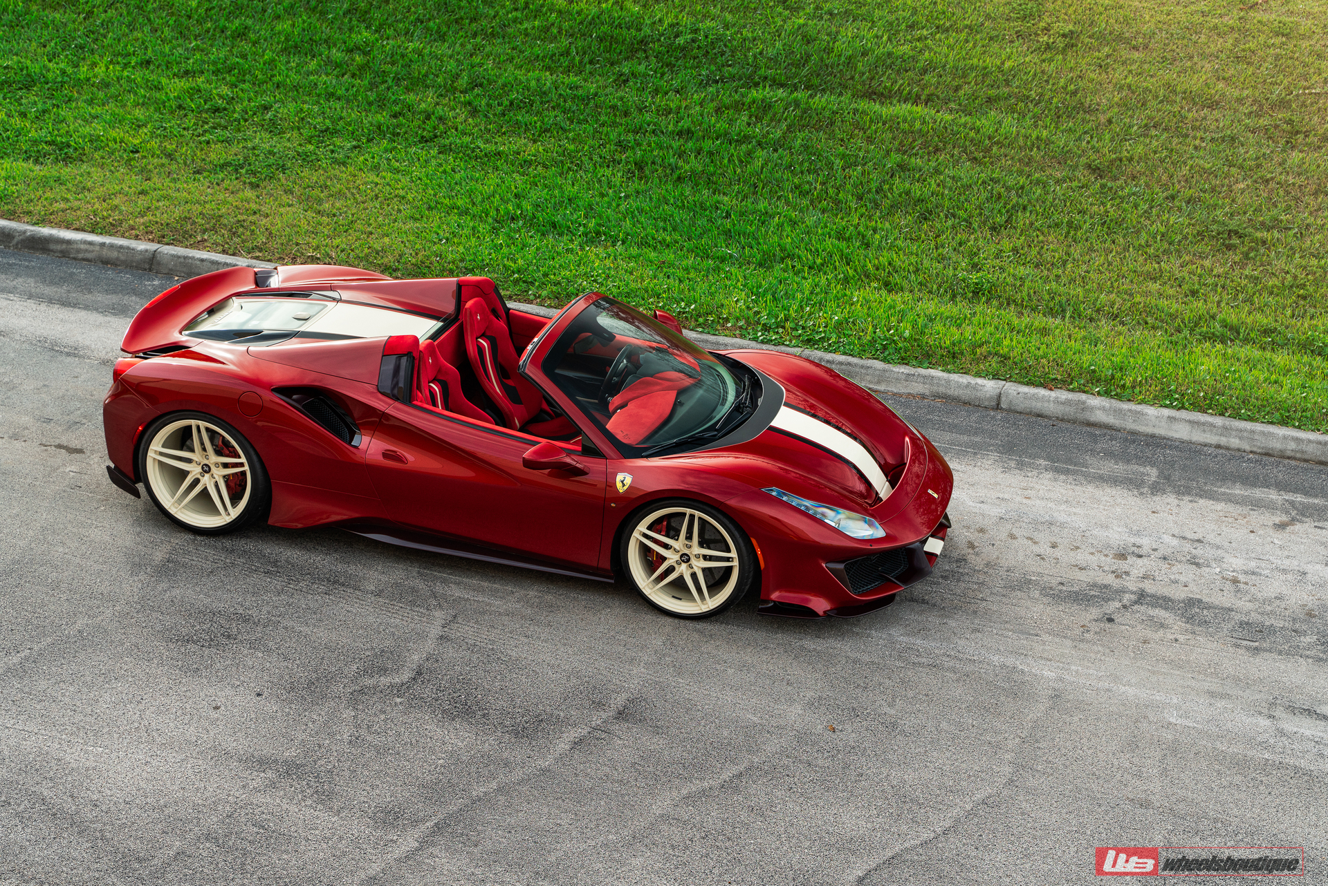 Ferrari 488 Pista | Rosso Fiorano | on ANRKY XR-107 | PPG Color Match: Sabbia Del Desierto 