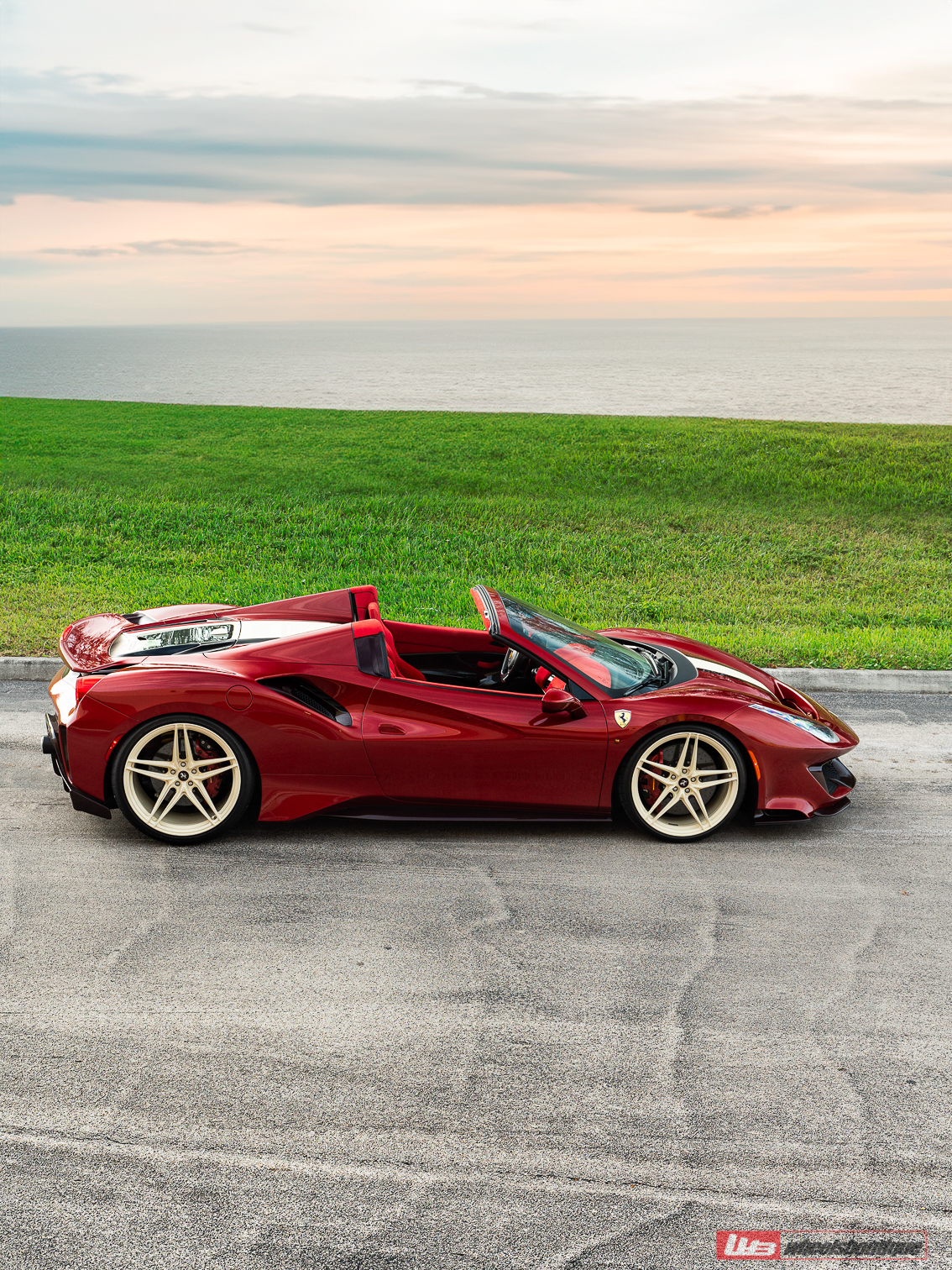 Ferrari 488 Pista | Rosso Fiorano | on ANRKY XR-107 | PPG Color Match: Sabbia Del Desierto 